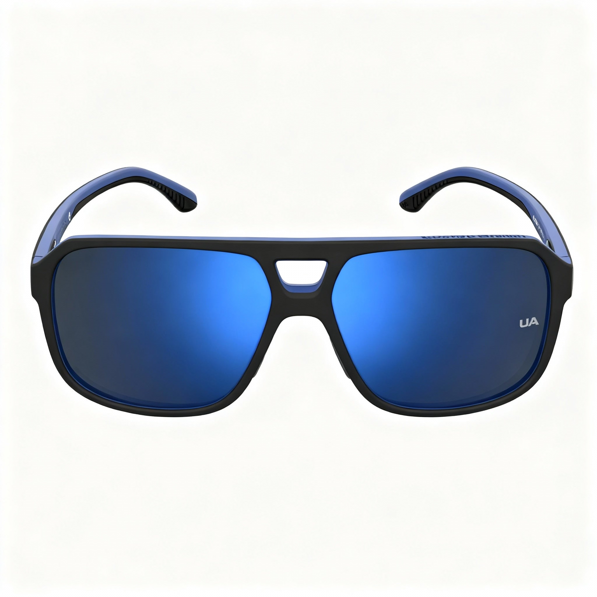 Under Armour Versatile Women’s ECO CO-POLYESTER Non-Polarized Sunglasses, Matte Black Blue/Grey Frame, Black Blue Lens, 61mm