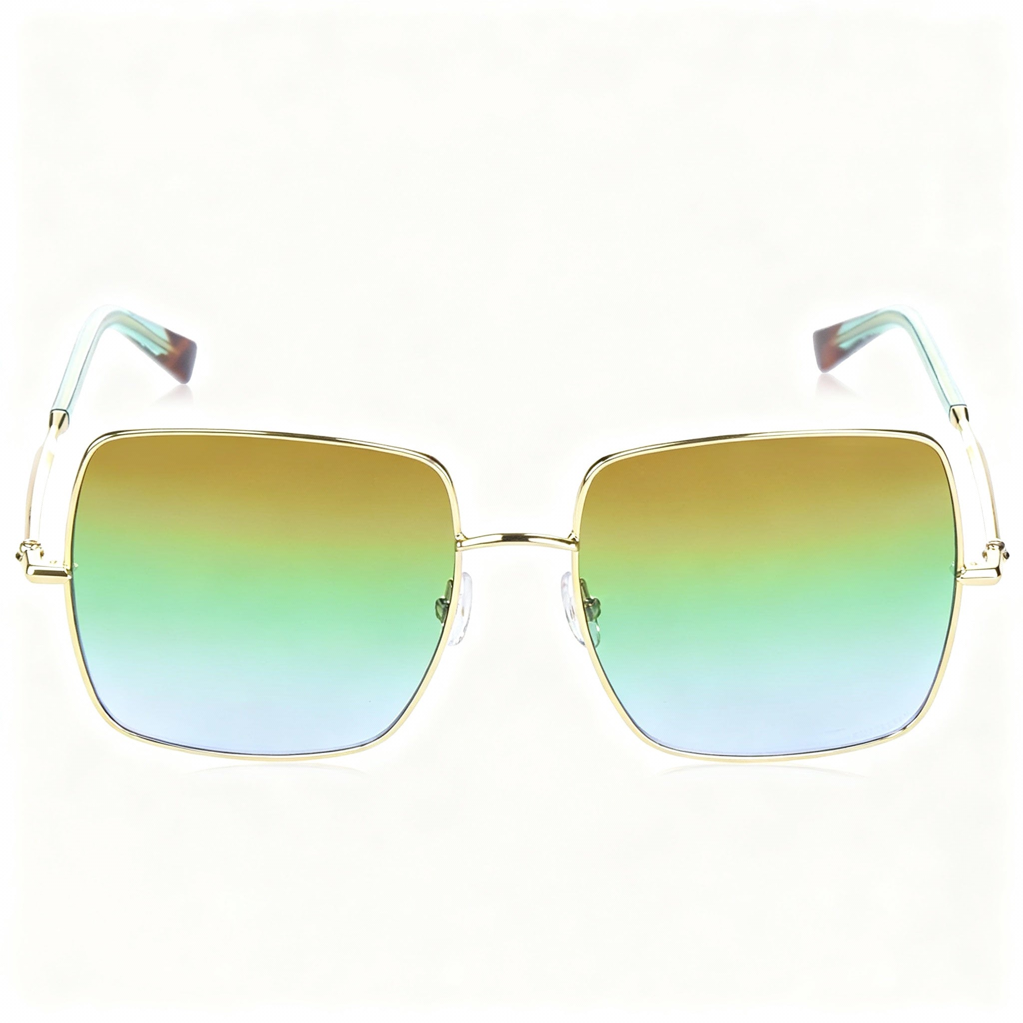Missoni Classic Women's Stainless Steel Gold Brown Green Degrade Gold Lens 100% UV Protection 58mm Sunglasses