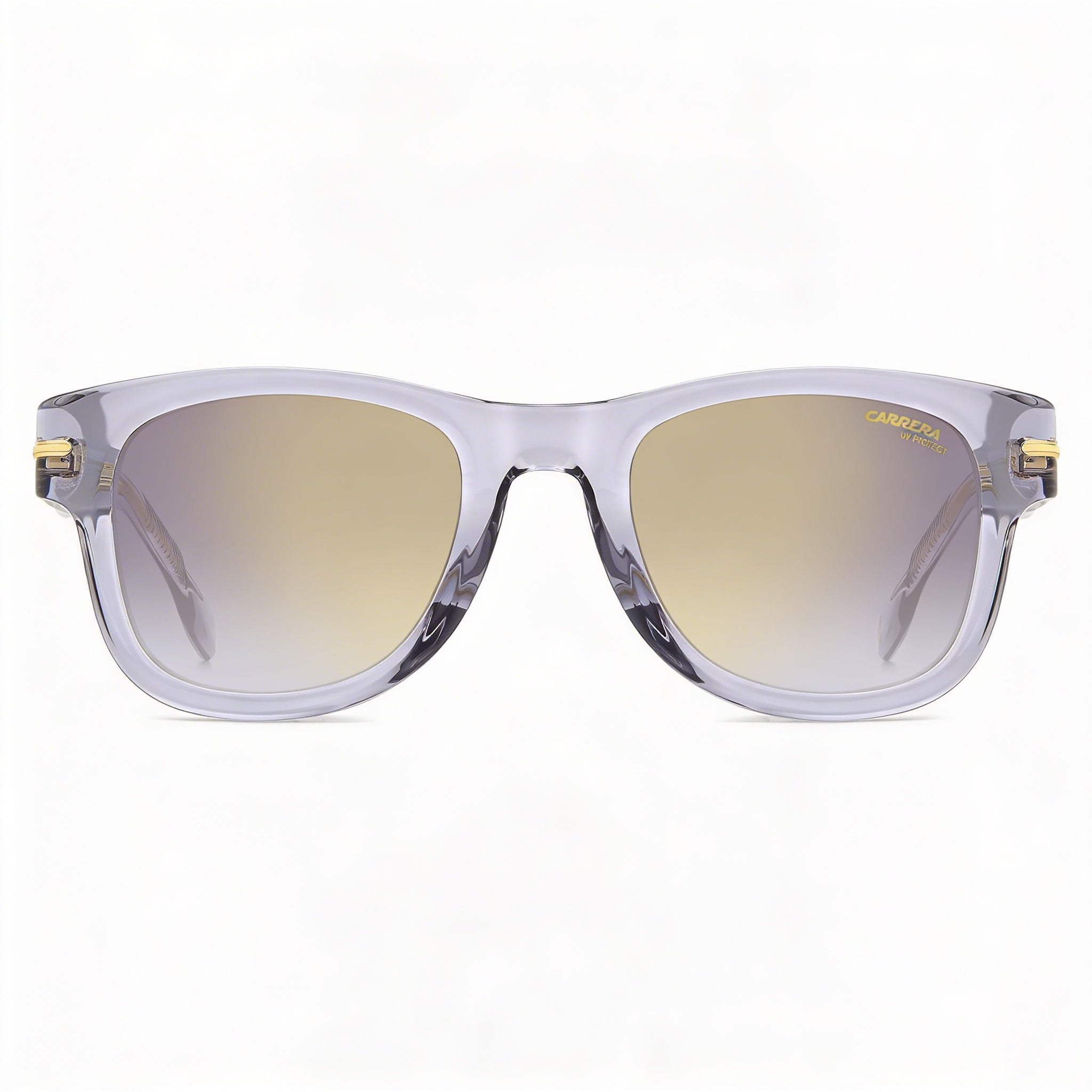Carrera 330/S Men's Grey Acetate Sunglasses, Grey Shaded Gold Mirror Lenses, 100% UV Protection 50mm