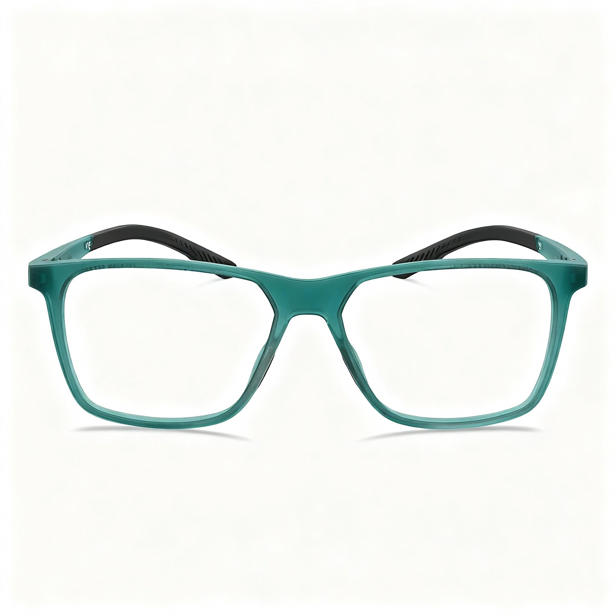 Under Armour UA 5043 Unisex Acetate Rectangular Teal Prescription Ready Optical Frames with Polycarbonate Lenses 55mm