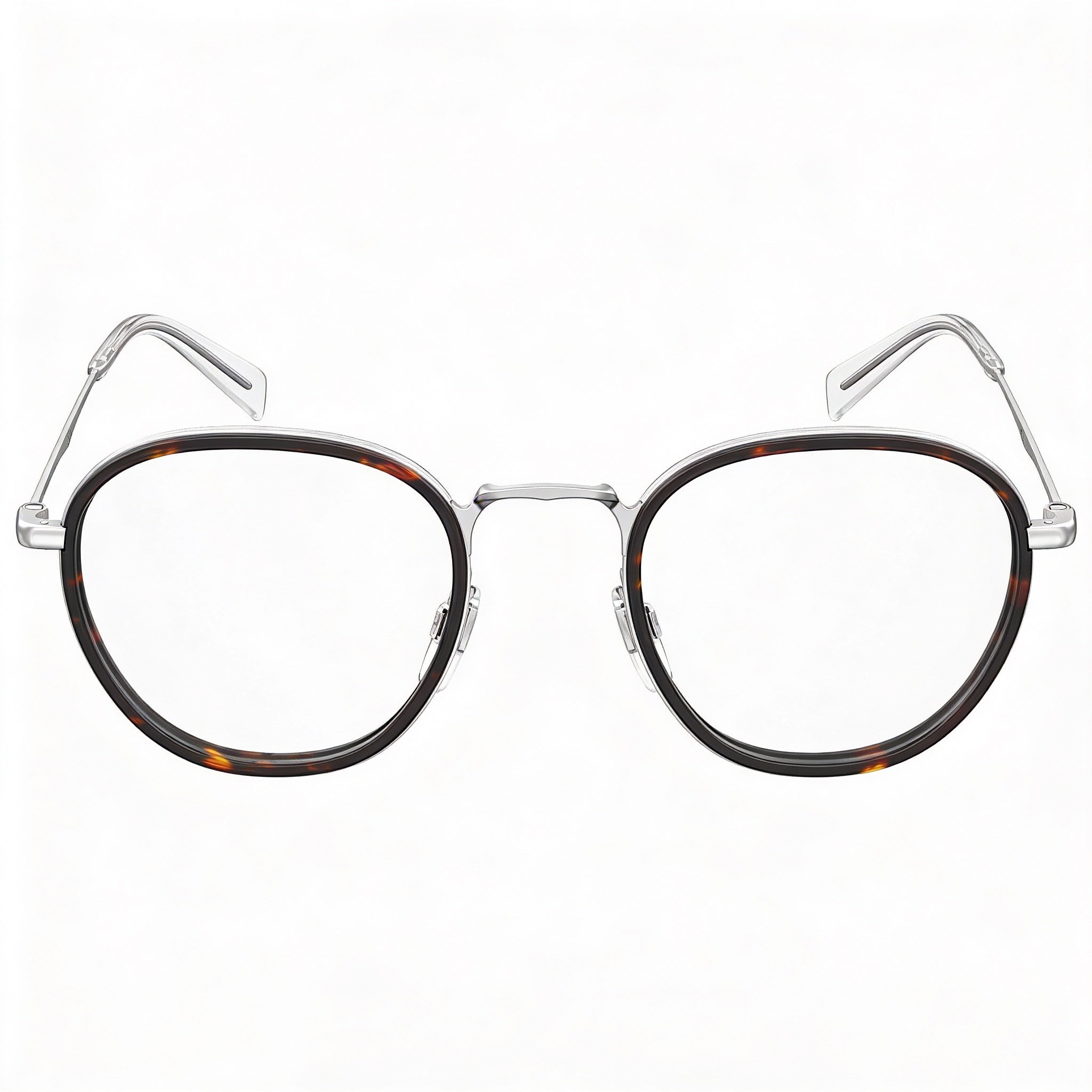 Montura óptica unisex Levi's Timeless estilo Lv 5012 con marco de metal en color Havana oscuro, ancho de lente de 51 mm