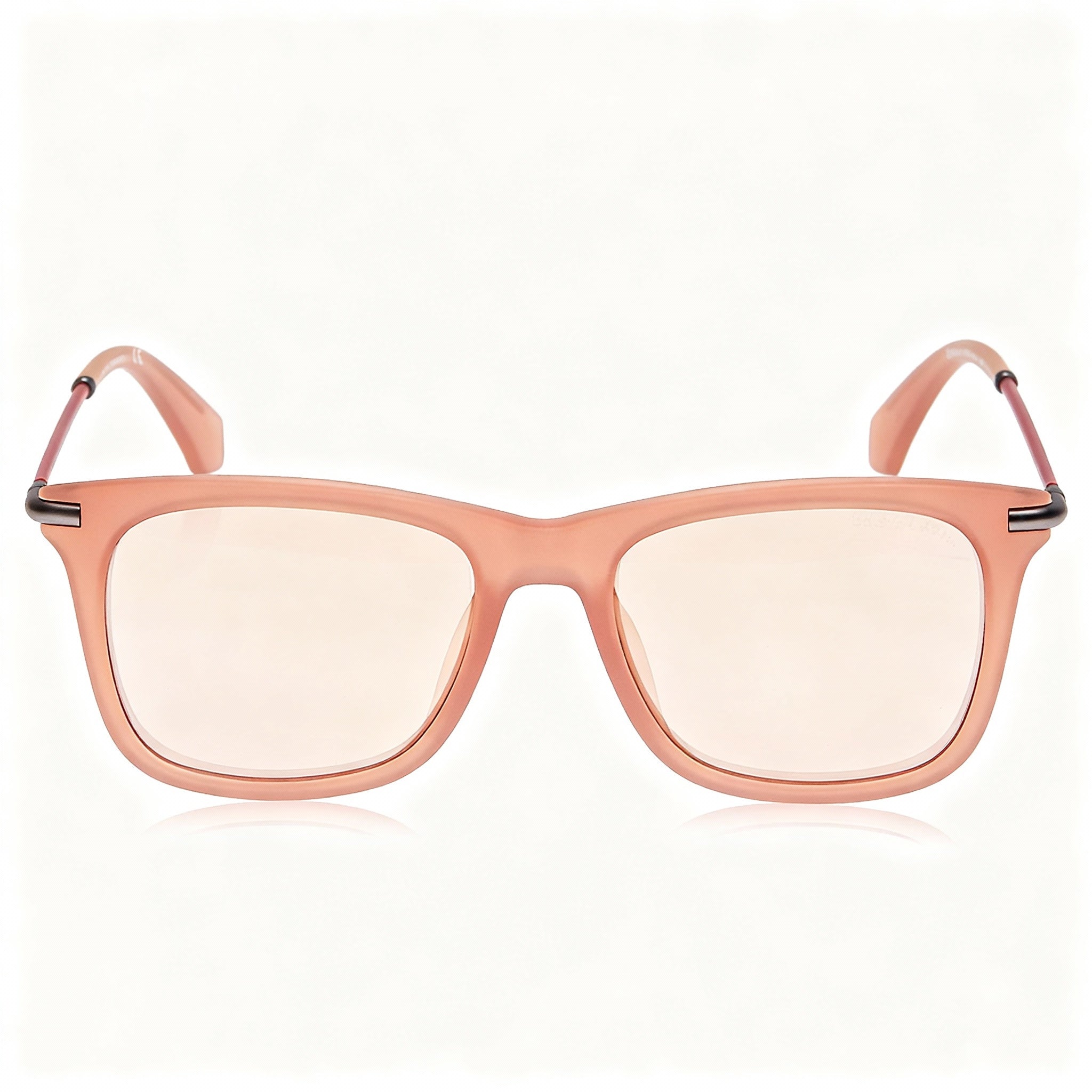 Calvin Klein CKJ512S Women's Square Plastic Sunglasses 54mm Pink Brown Frame with Brown Non-Polarized Lenses