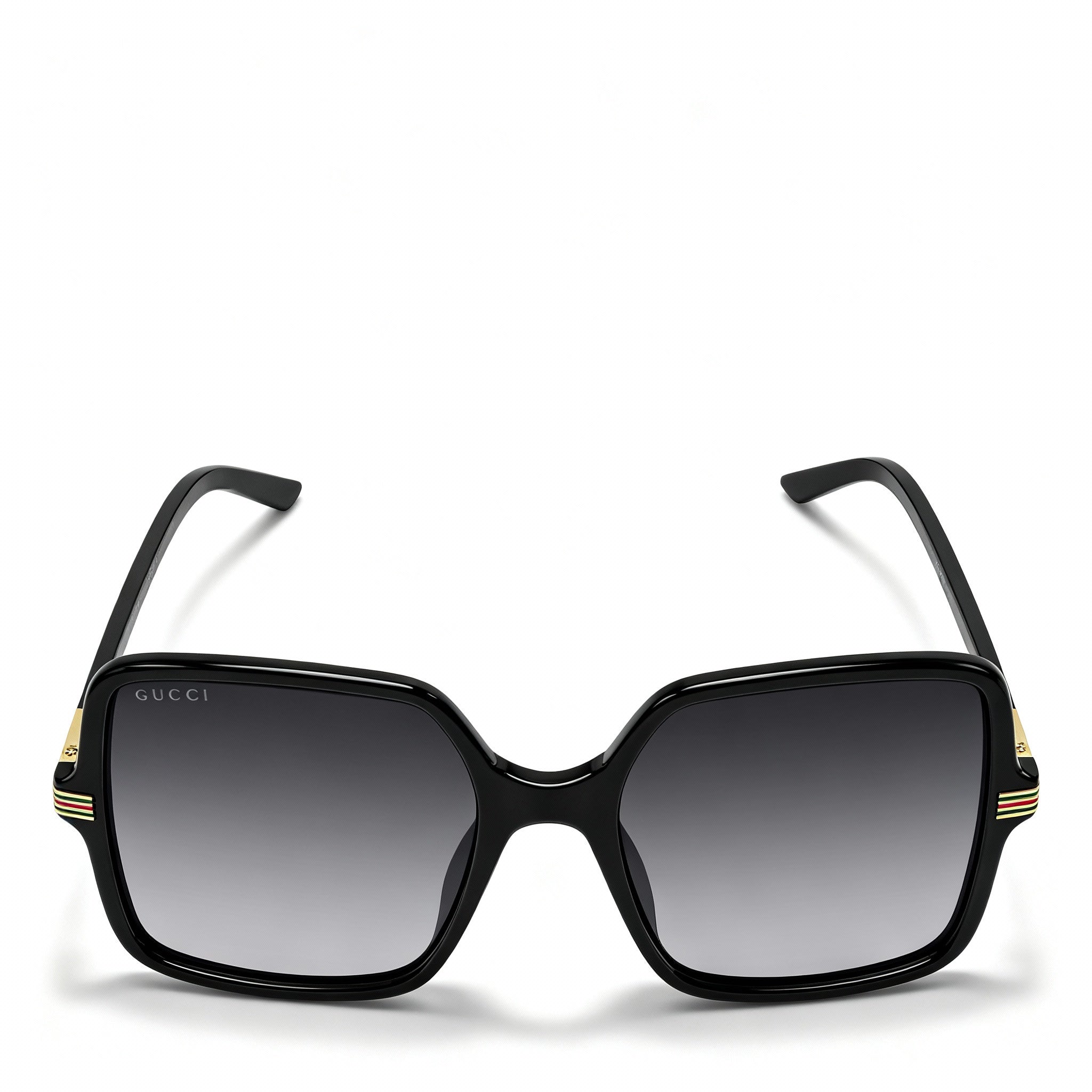 Gucci Women's GG1449S Oversized Black Recycled Acetate Frame Grey Lens Sunglasses 55-19-140