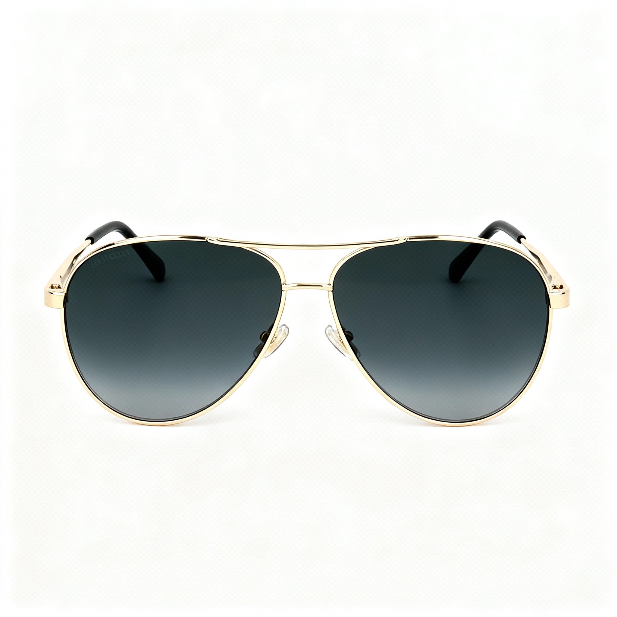 JIMMY CHOO JIMENA/S Unisex Pilot Stainless Steel Sunglasses Black Gold Dark Grey Shaded 60-12-145