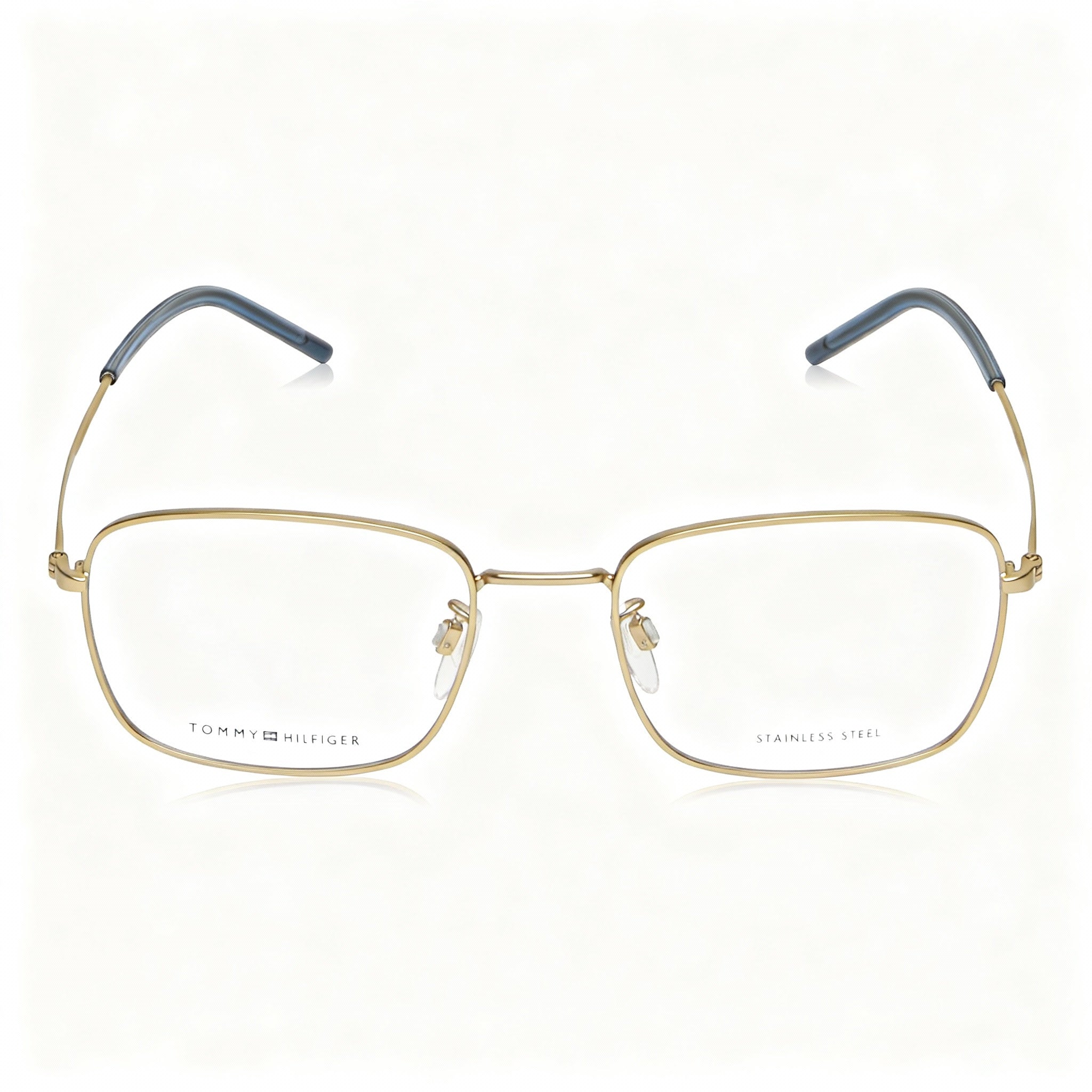 Tommy Hilfiger Casual Men's Alloy Steel Frame Non Polarized Polycarbonate Eyewear, 55mm Matte Gold