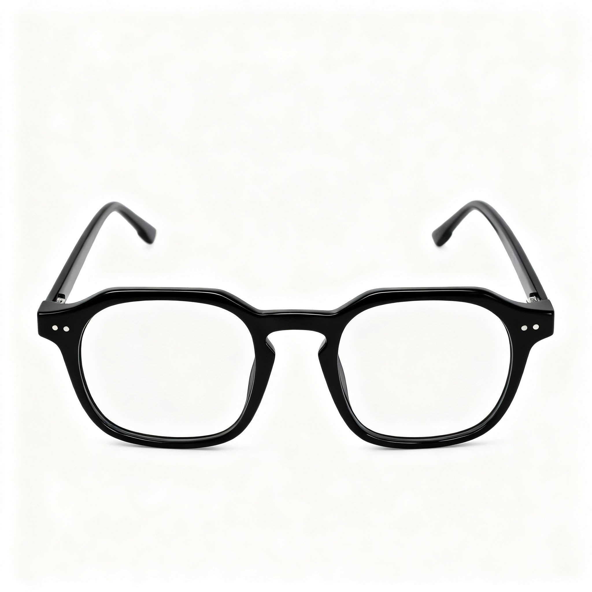 MCALLISTER Mc4535 Men's Black Metal Full Rim Polarized Polycarbonate Clear Lens Eyeglasses 48-21-140