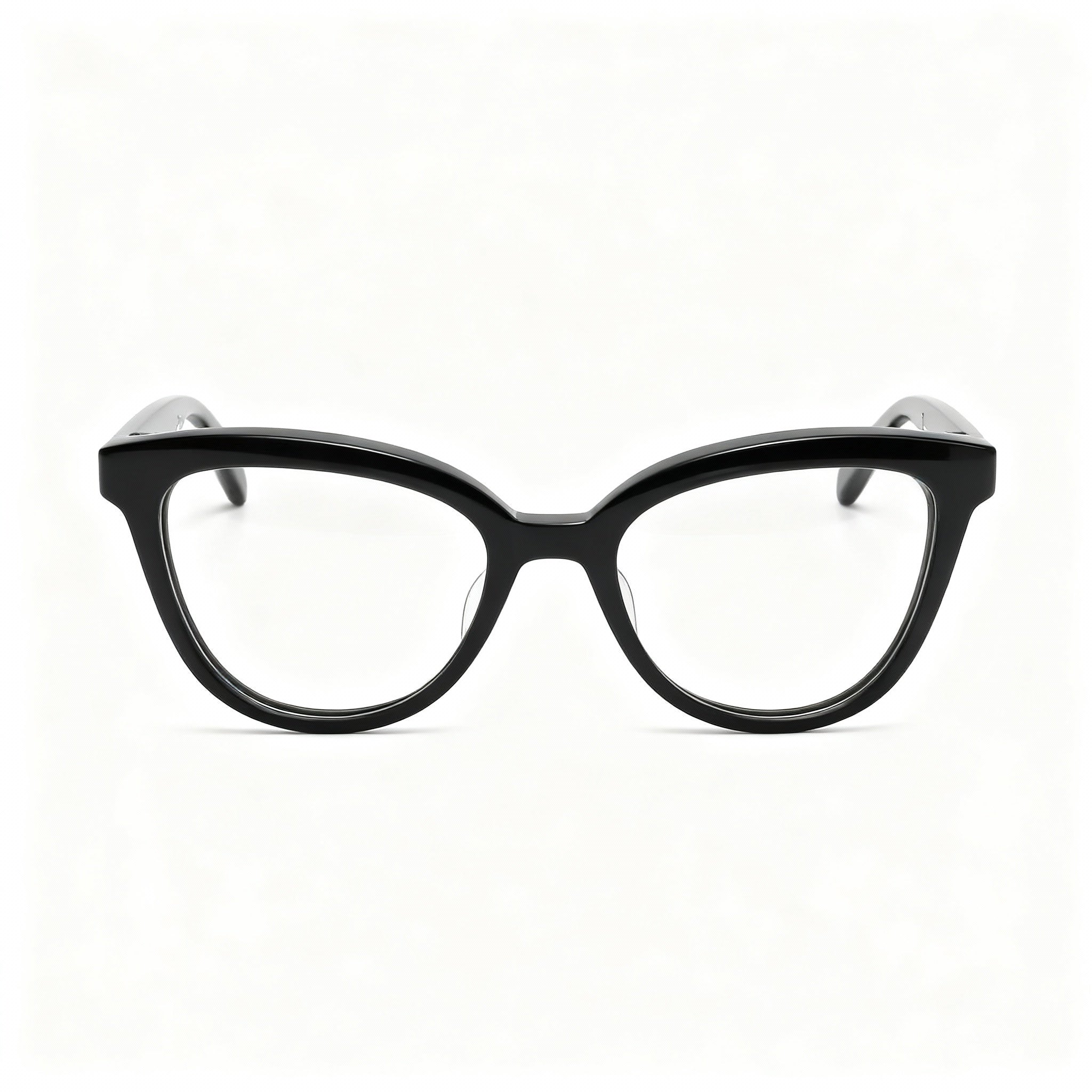 TOUS Women's Cat Eye Casual Fashion Glossy Black Acetate Optical Frames 50-17-135