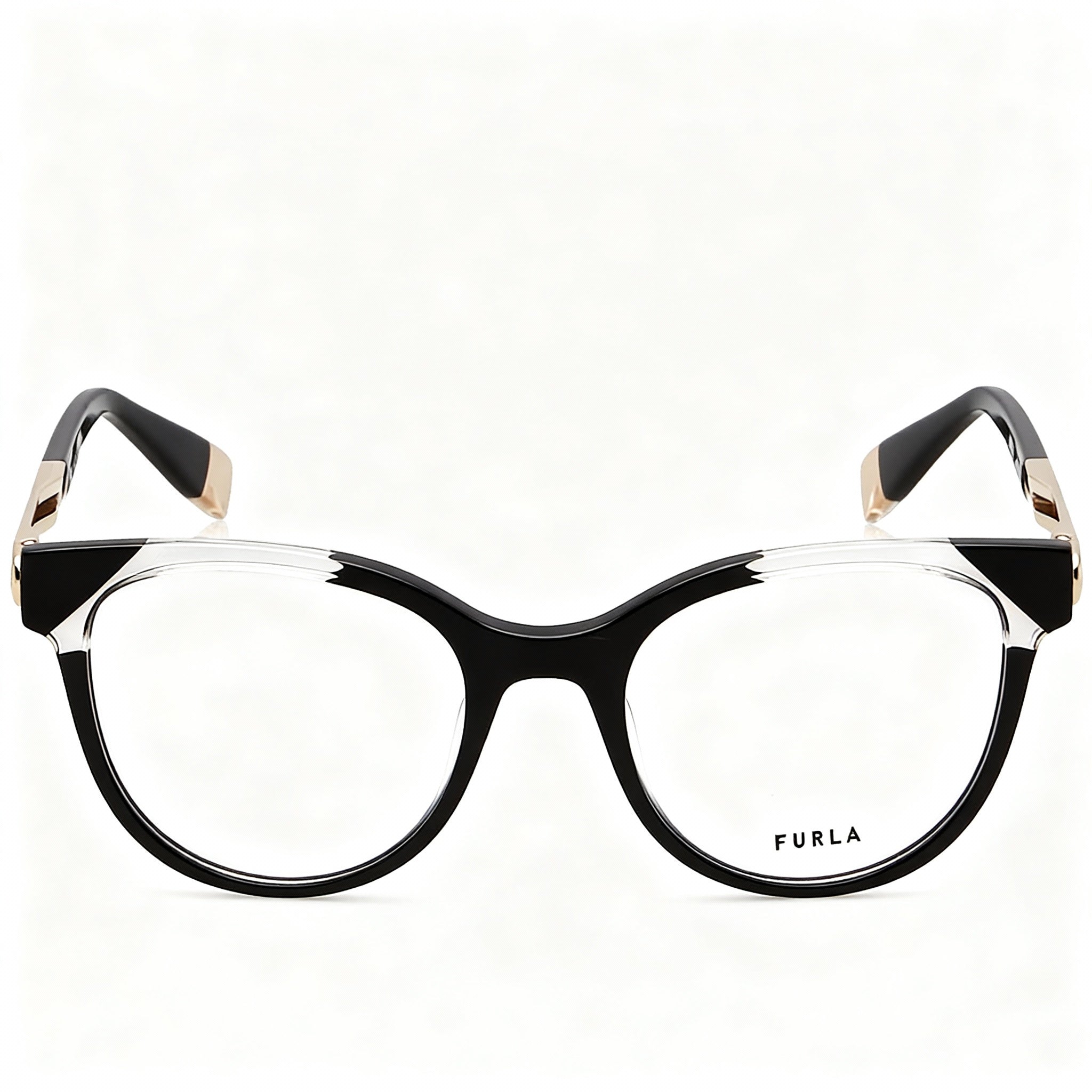 Furla VFU672 Women's Classic Black Acetate Non-Polarized Optical Frames 51mm