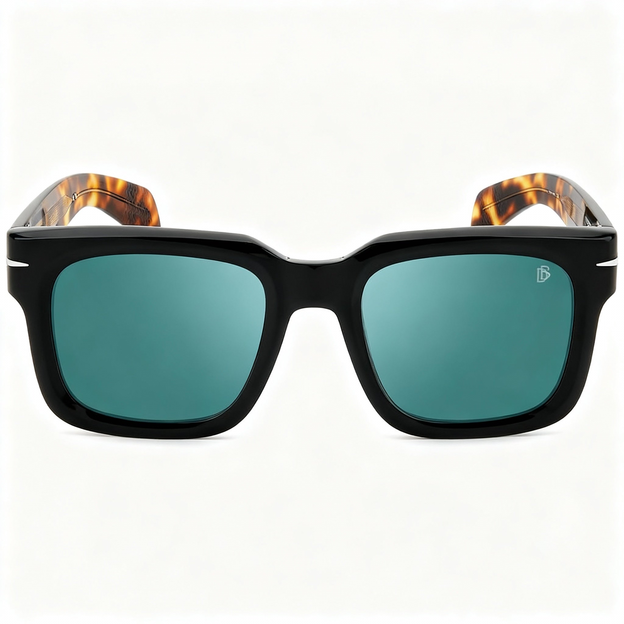 David Beckham DB 7100/S Men's Classic Aluminium Black Havana Green Mirror Non-Polarized Sunglasses 52-21-145