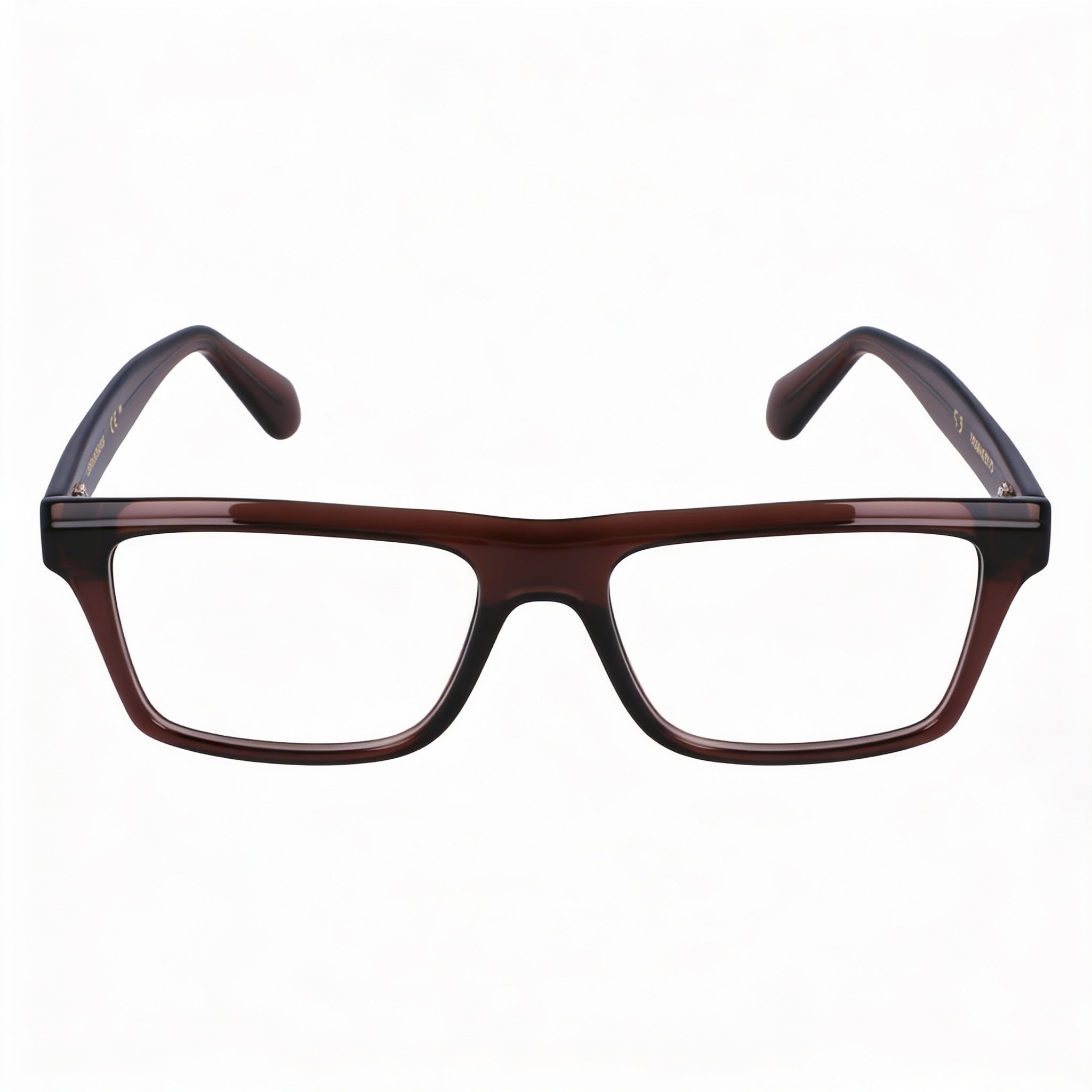 Ferragamo Sf2988 Men's Transparent Brown Metal Frame with Polarized Polycarbonate Lenses Eyeglasses 54-17-145mm