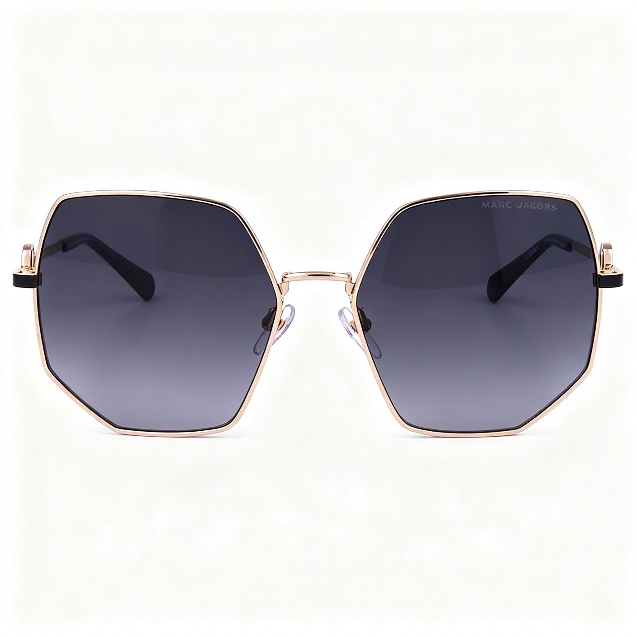 Marc Jacobs 730/S Women's Gold Havana Metal Brown Shaded Non-Polarized Sunglasses 59-17-140