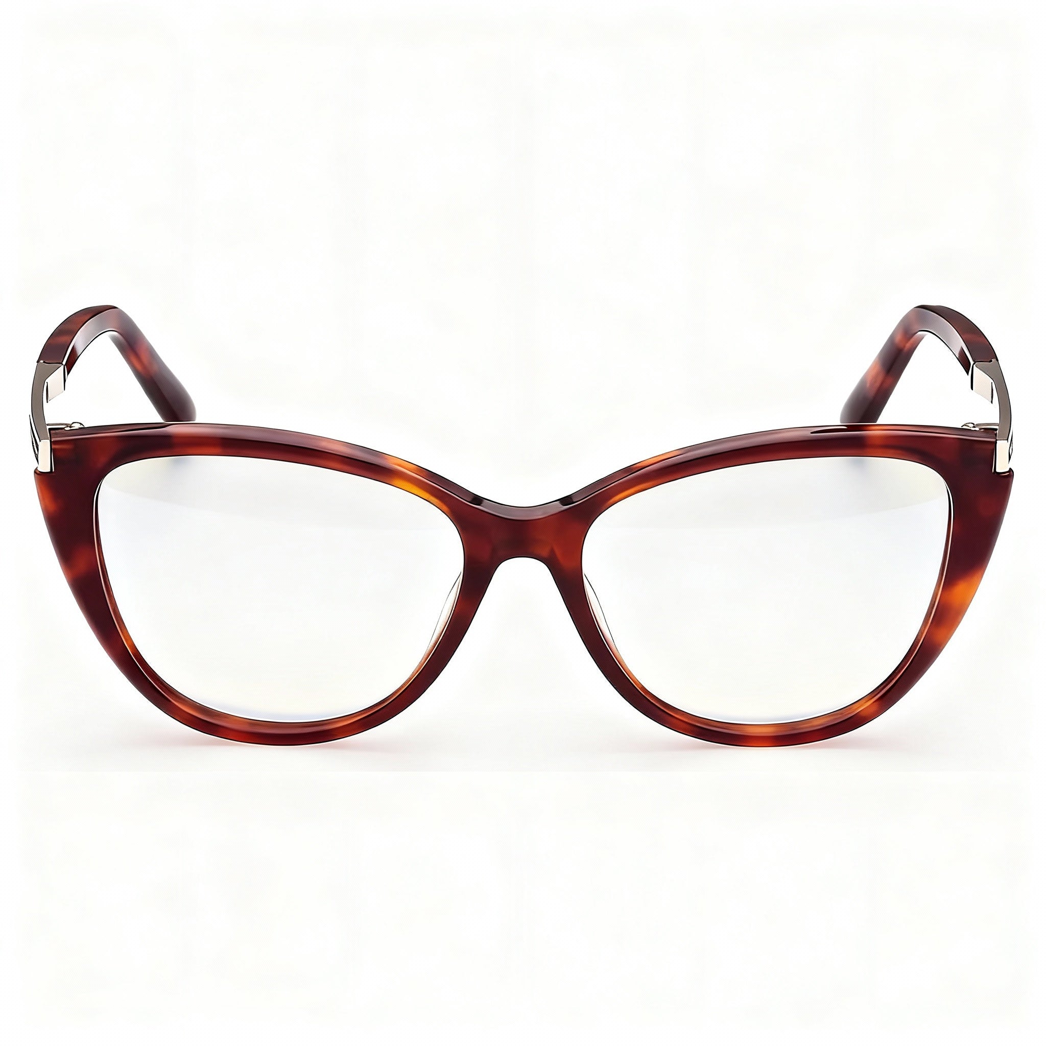 Swarovski CAT'S EYE Women's Dark Havana Acetate Eyeglass Frames 53mm Non-Polarized