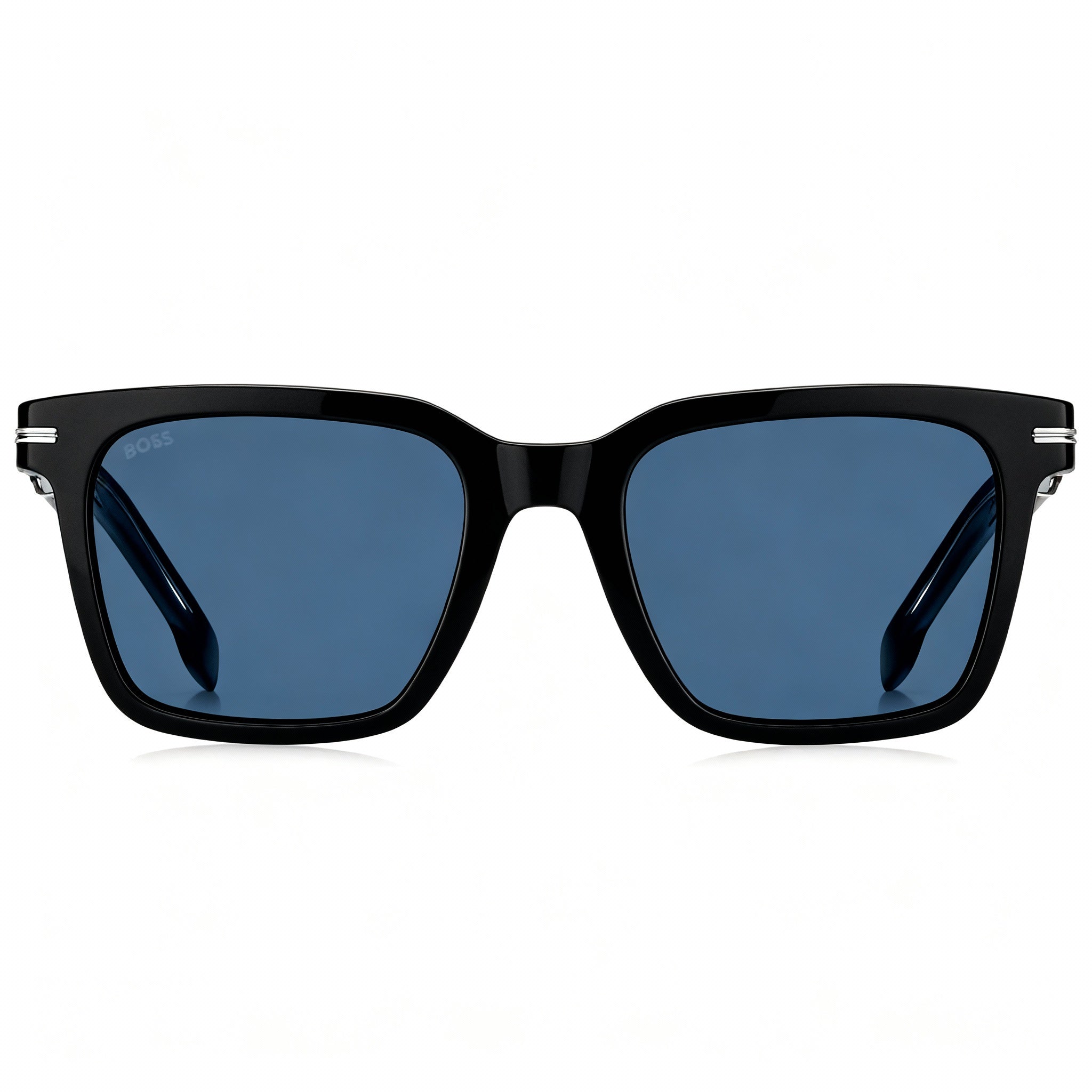 Hugo Boss Contemporary Women's Black Blue Grey Polycarbonate Non-Polarized Sunglasses, Black Eco Lenses 54-20-145mm