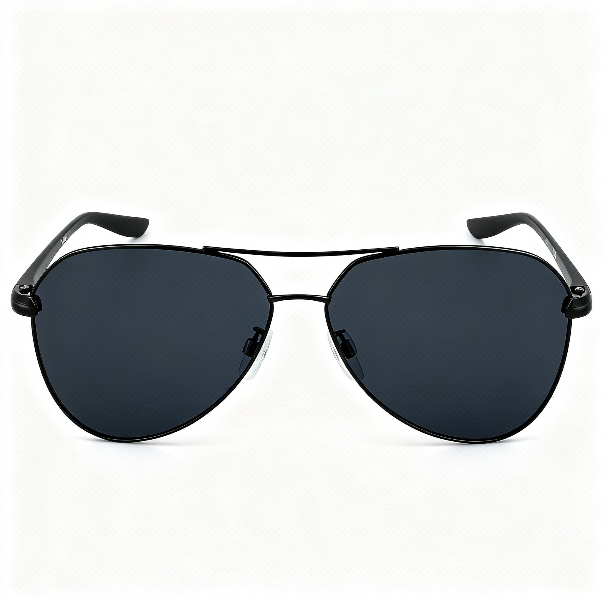 Nike City Aviator Alloy Steel Frame Non-Polarized Unisex Sunglasses Satin Black Dark Grey 61mm