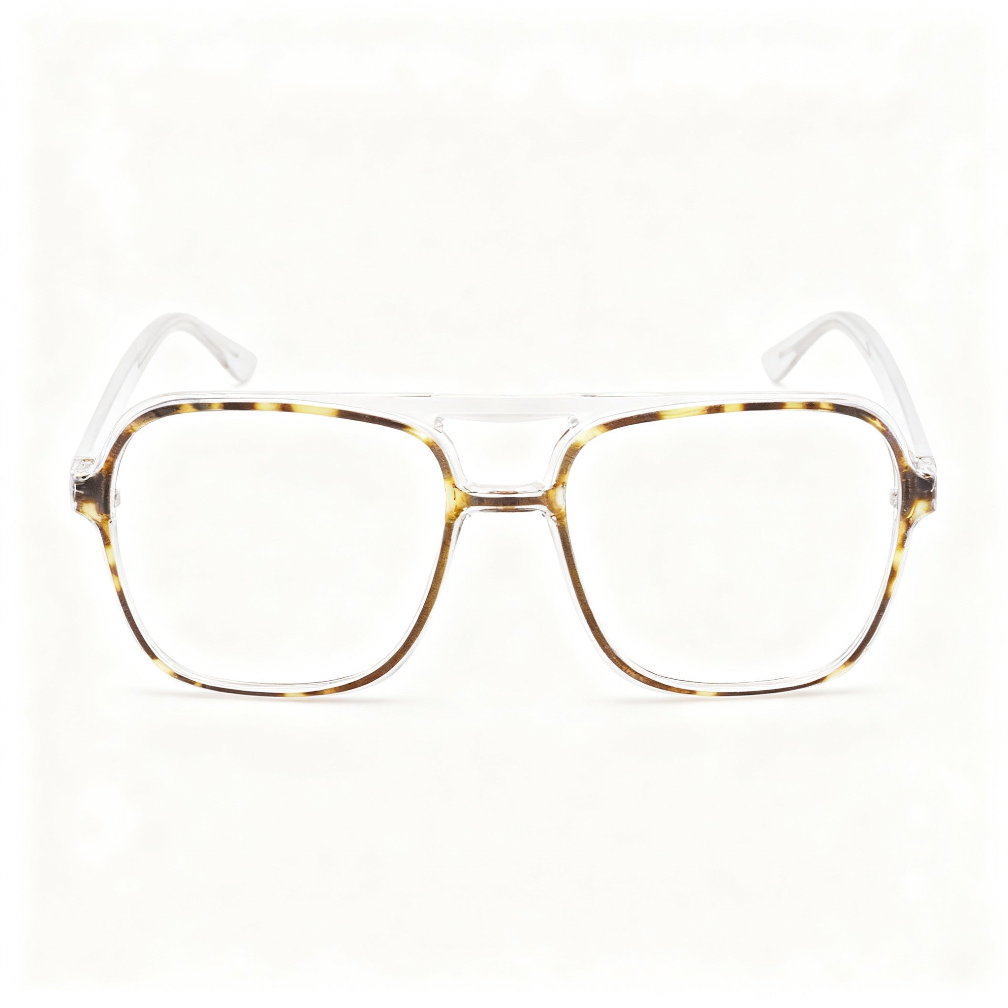 MCALLISTER Mc4534 Men's Tortoise Crystal Metal Frame Polarized Clear Eyeglasses 56-18-140