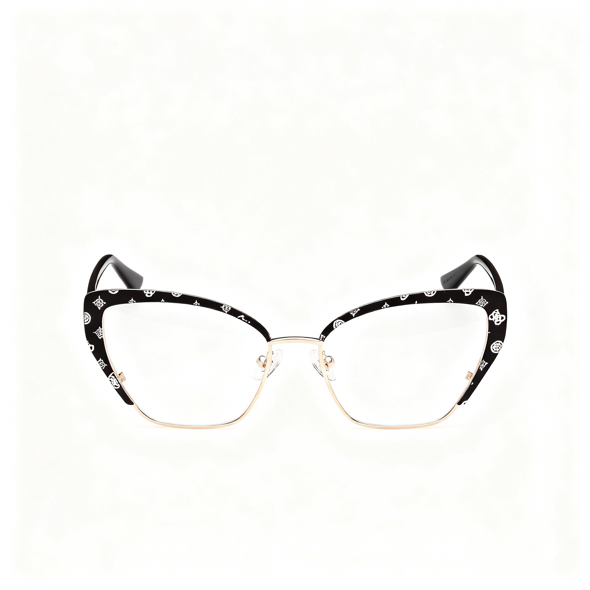 Marcolin GU50122 Women’s Metal Eyewear, Matte Black, Multicoloured Composite Lenses, 54-16-145mm