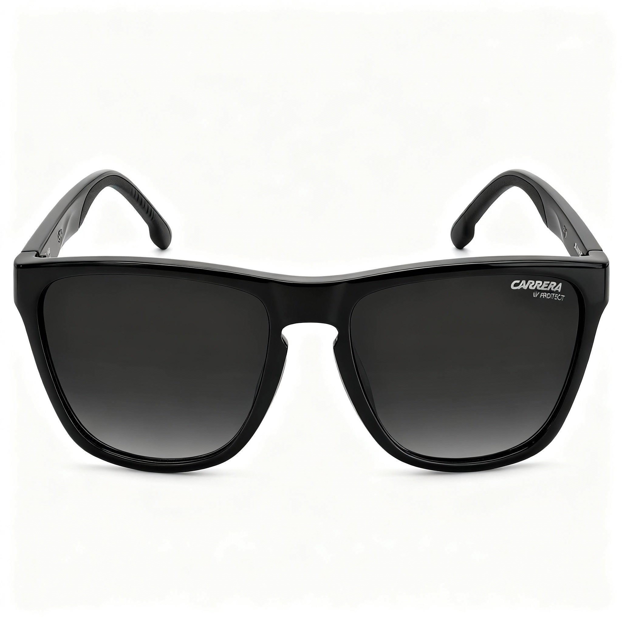 Carrera 8058/S Classic Unisex Sunglasses, Black Injection Propionate Frame, Dark Grey Shaded Non-Polarized Lenses, UV Protected 56mm
