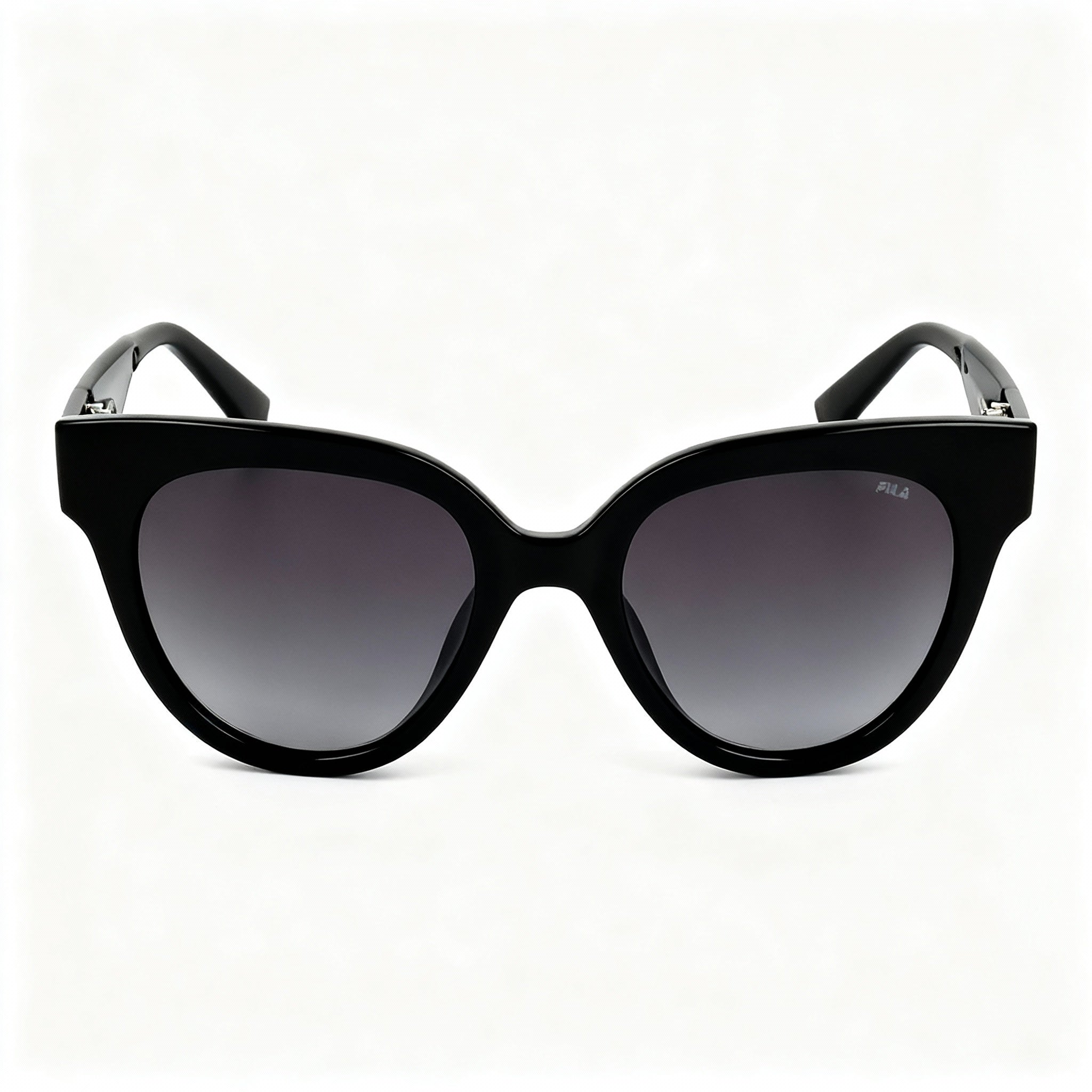 FILA SFI119 Women's Casual Injected Shiny Black Frame Smoke Gradient Non-Polarized Sunglasses 51mm