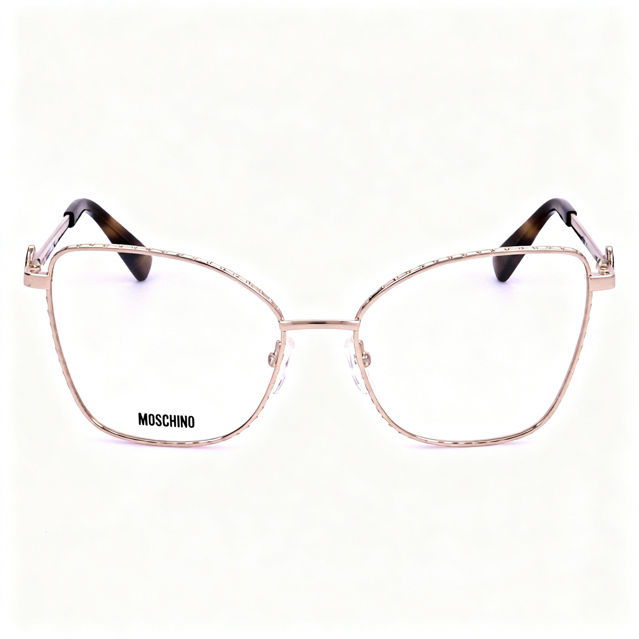 Moschino MOS587 Women's Butterfly Style Gold Copper Metal Frame Full-Rim Eyeglasses 53mm
