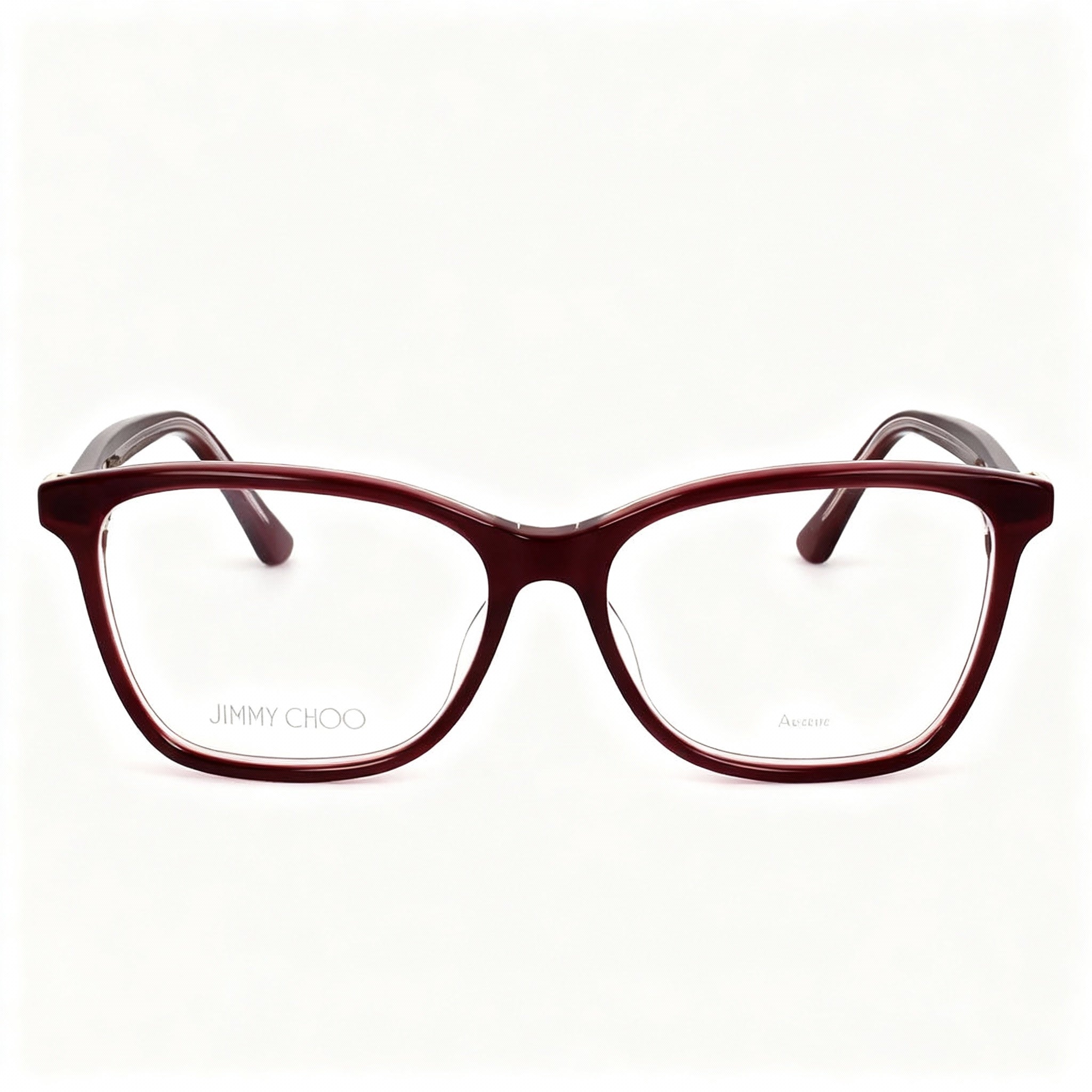 JIMMY CHOO VISTA JC377 Women's Casual Full Rim Acetate Optical Eyeglasses in Burgundy Pearl, Size 53-15-145