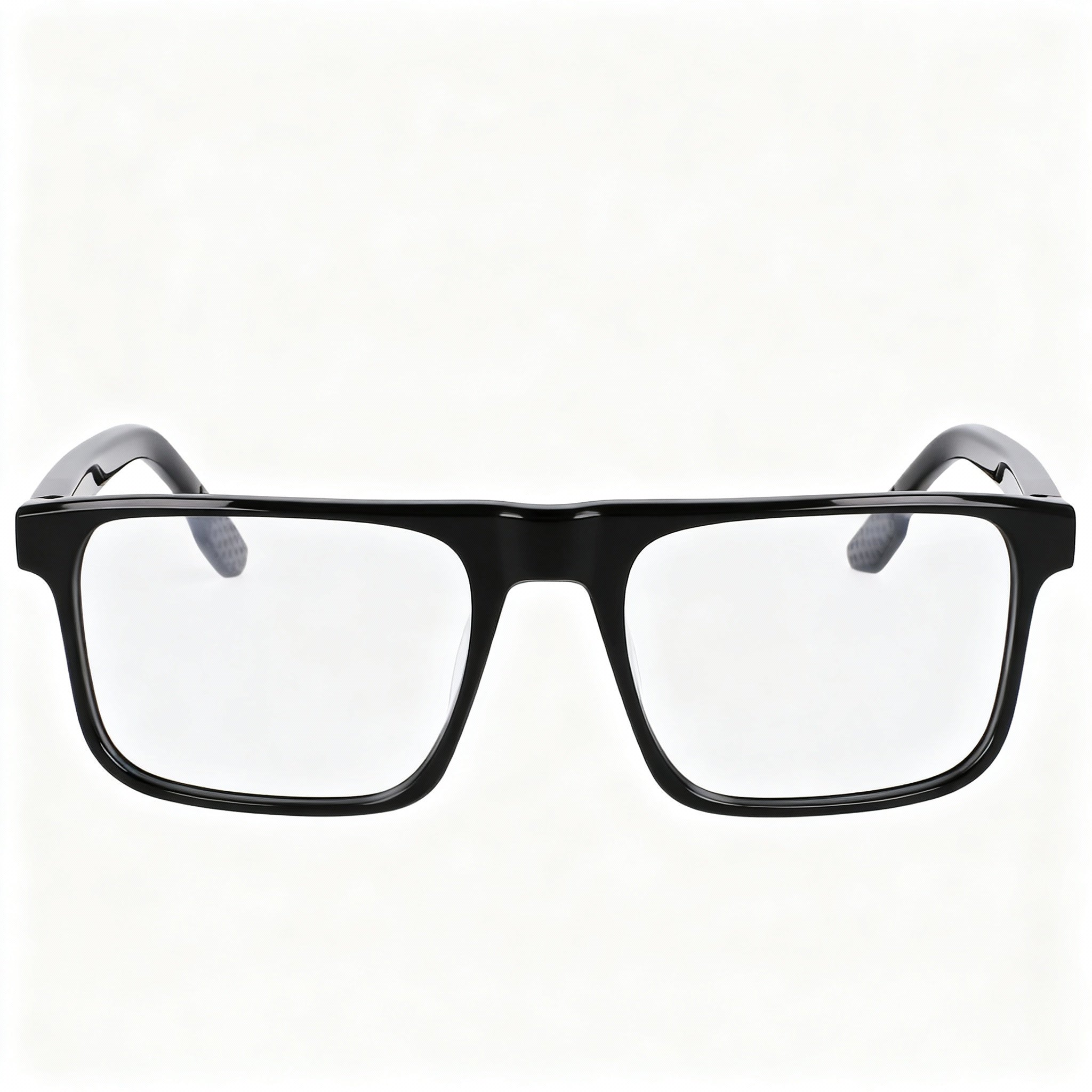 Nike 7161 Unisex Modern Style Plastic Full-Rim Square Eyeglasses Black Lens 54mm Bridge 18mm Temple 145mm