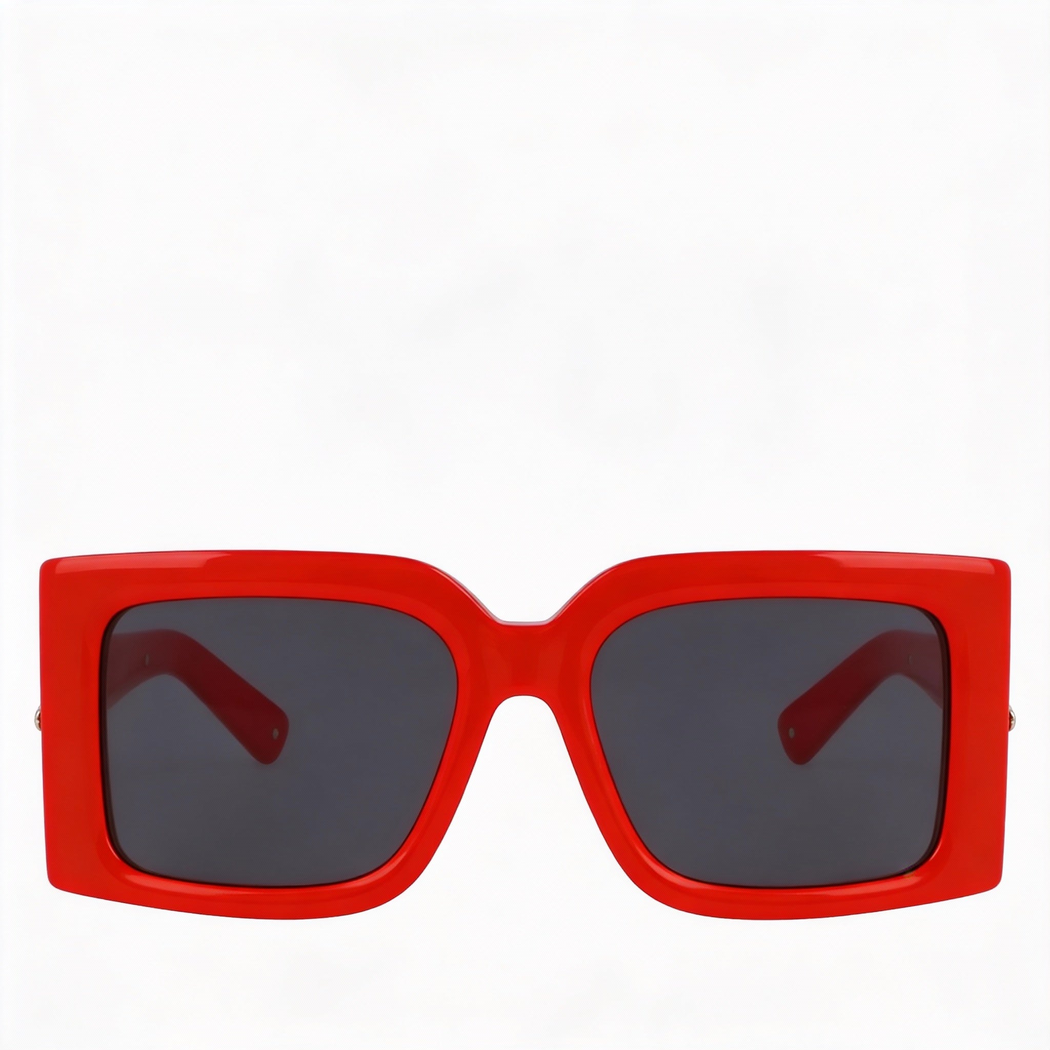 Ferragamo Sf2032s Women's Red Titanium Frame Eyewear with Grey Solid Composite Lenses, 55mm Lens Width