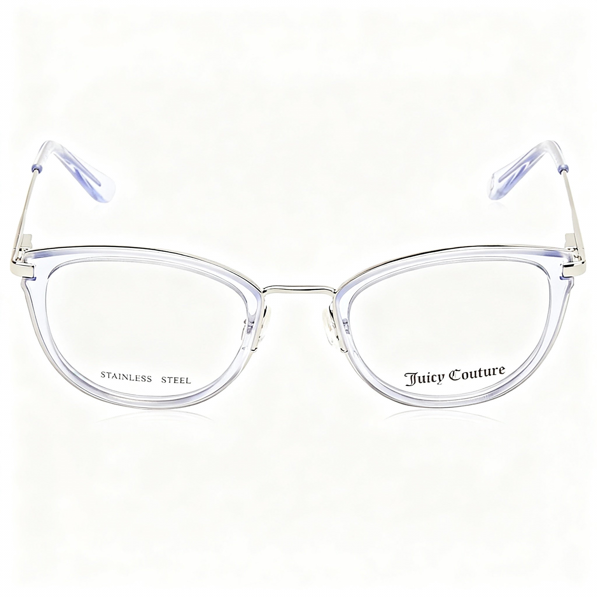 Juicy Couture Modern Women's Transparent Azure Blue Polyamide Eyeglasses, Crystal Azure Non-polarised Polycarbonate Lenses 50mm