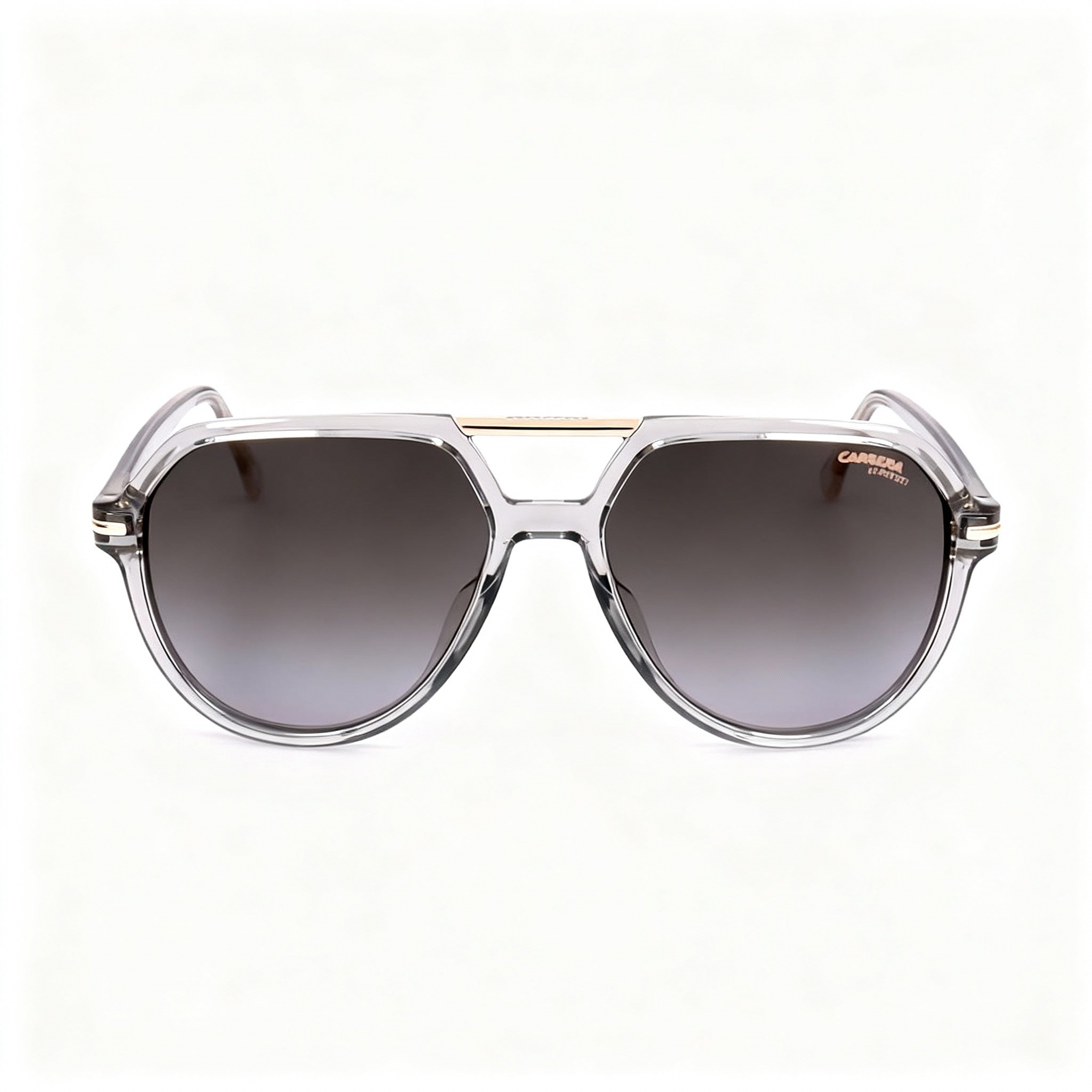 Carrera Men's Signature 315/S Pilot Sunglasses, Grey Polyamide Frame, Grey Shaded Gold Mirror Non-Polarized Lenses, 58mm