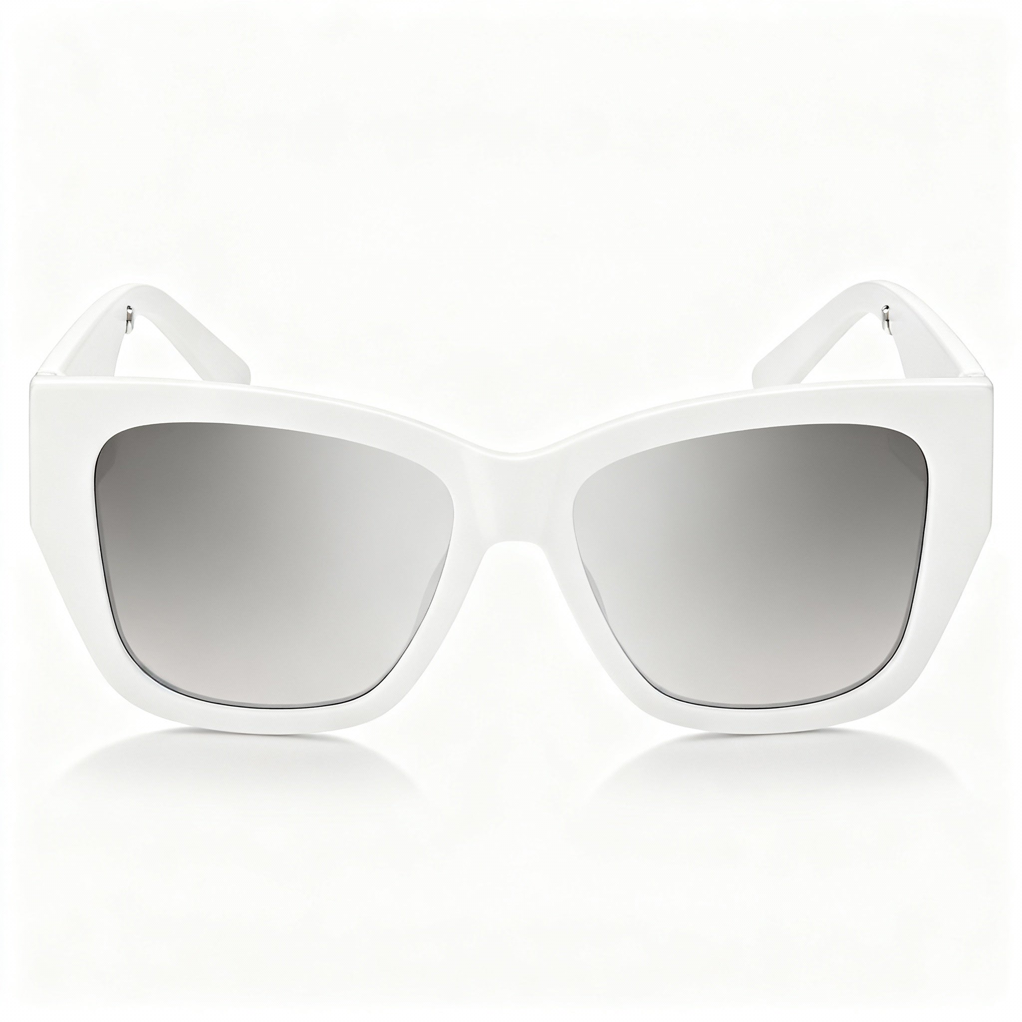 Marc Jacobs Fashion Women's Acetate UV Protected Non-Polarized Sunglasses, White Grey Frame & Lens, 55-16-145