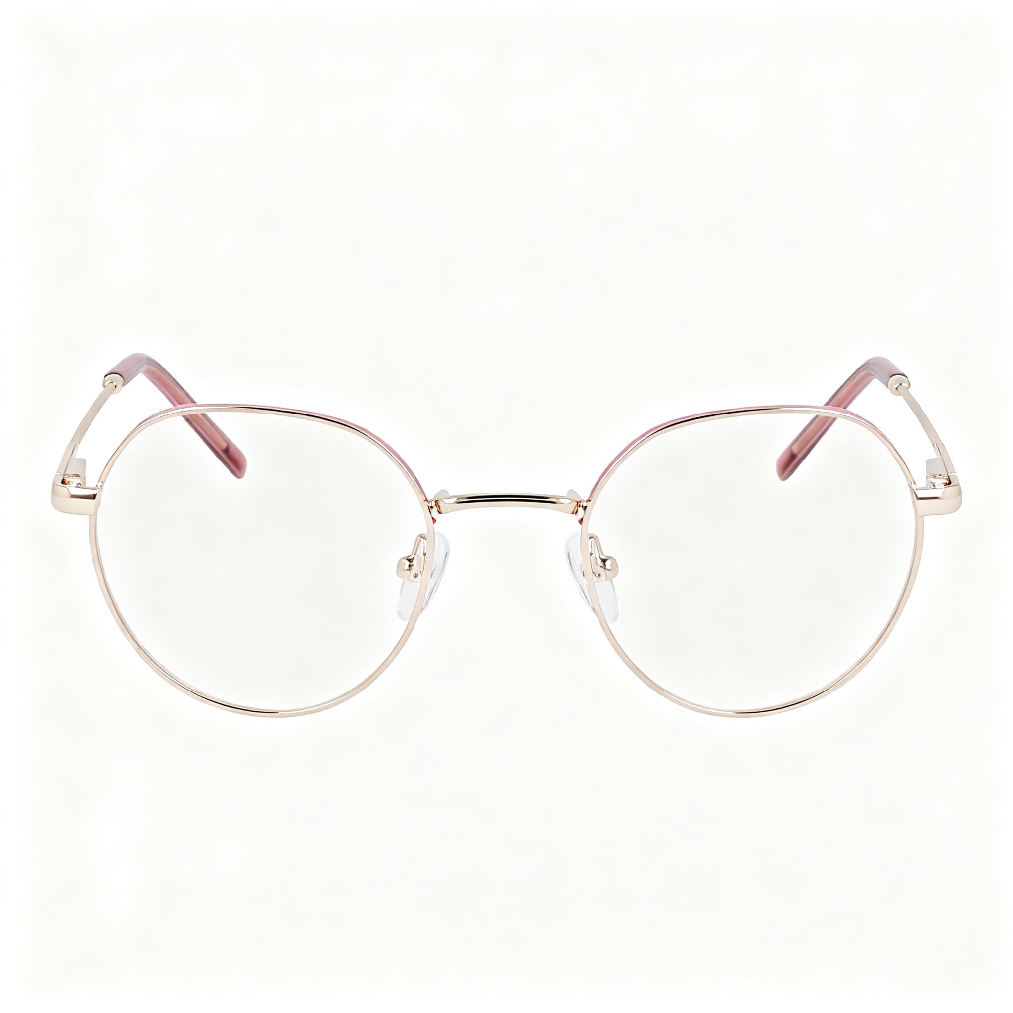 DKNY Dk1032 Women's Gold Metal Oval Frame Polycarbonate Non-Polarized Eyeglasses 48mm Lens Width