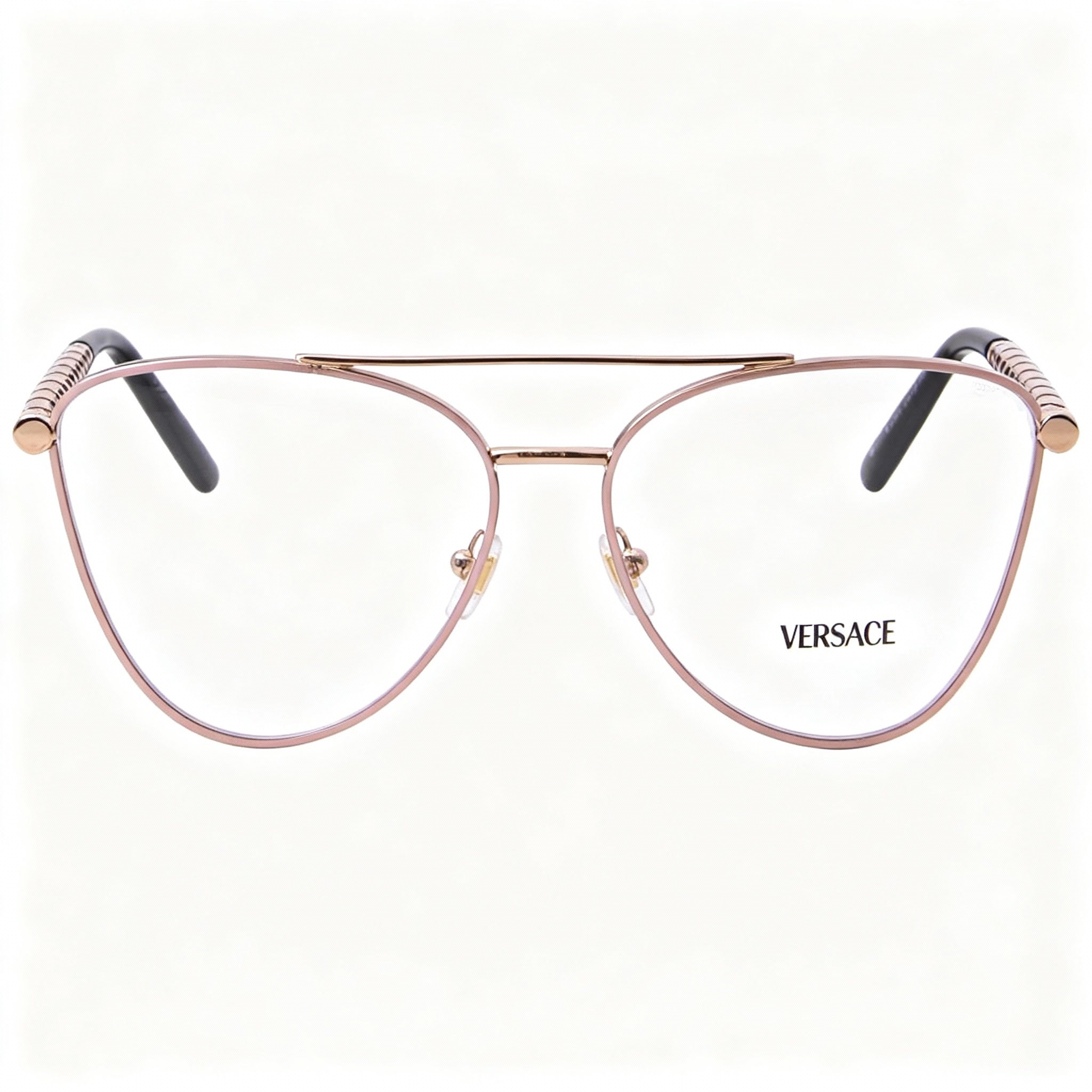 Versace VE 1296 Women's Eyeglasses with a Pastel Rose Frame | Designed for Female Optical Wear