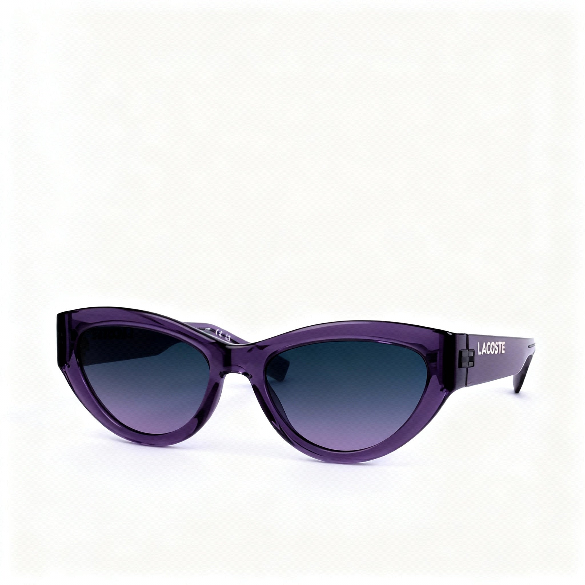 Lacoste L6013s Women's Multi-Coloured Plastic Cat-Eye Sunglasses with Transparent Purple Lenses 54-18-140