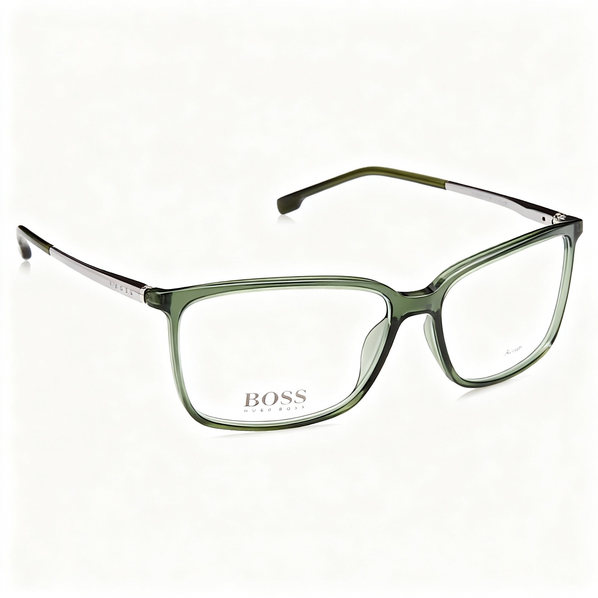 BOSS 1185/It Unisex Optical Eyeglasses, designed with a Green Plastic Frame, 56mm Lens Width