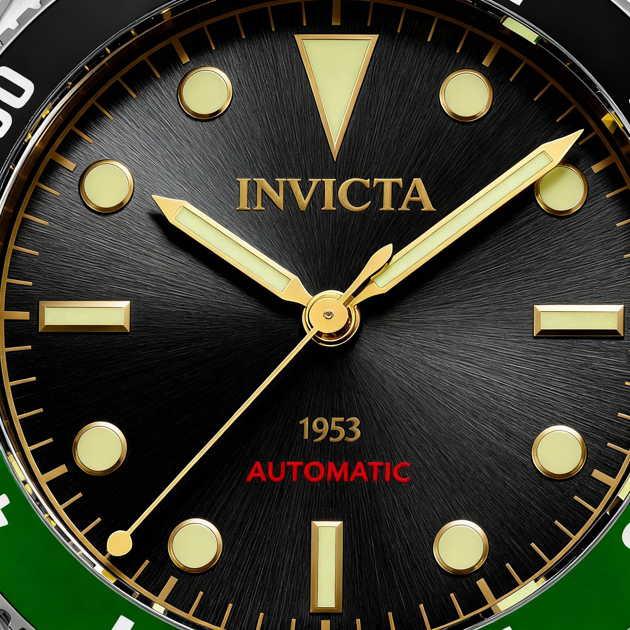 Invicta Pro Diver 34335 Men's Silver-Tone Stainless Steel Automatic Black Dial Watch 40mm