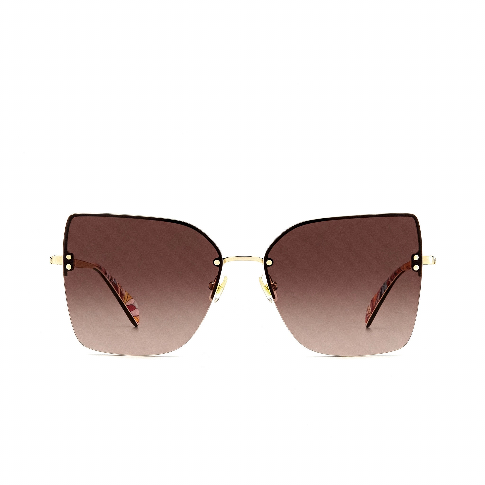kate spade new york Contemporary Women's Gold Brown Stainless Steel Non-Polarized UV Protected Brown Shaded 58mm Sunglasses