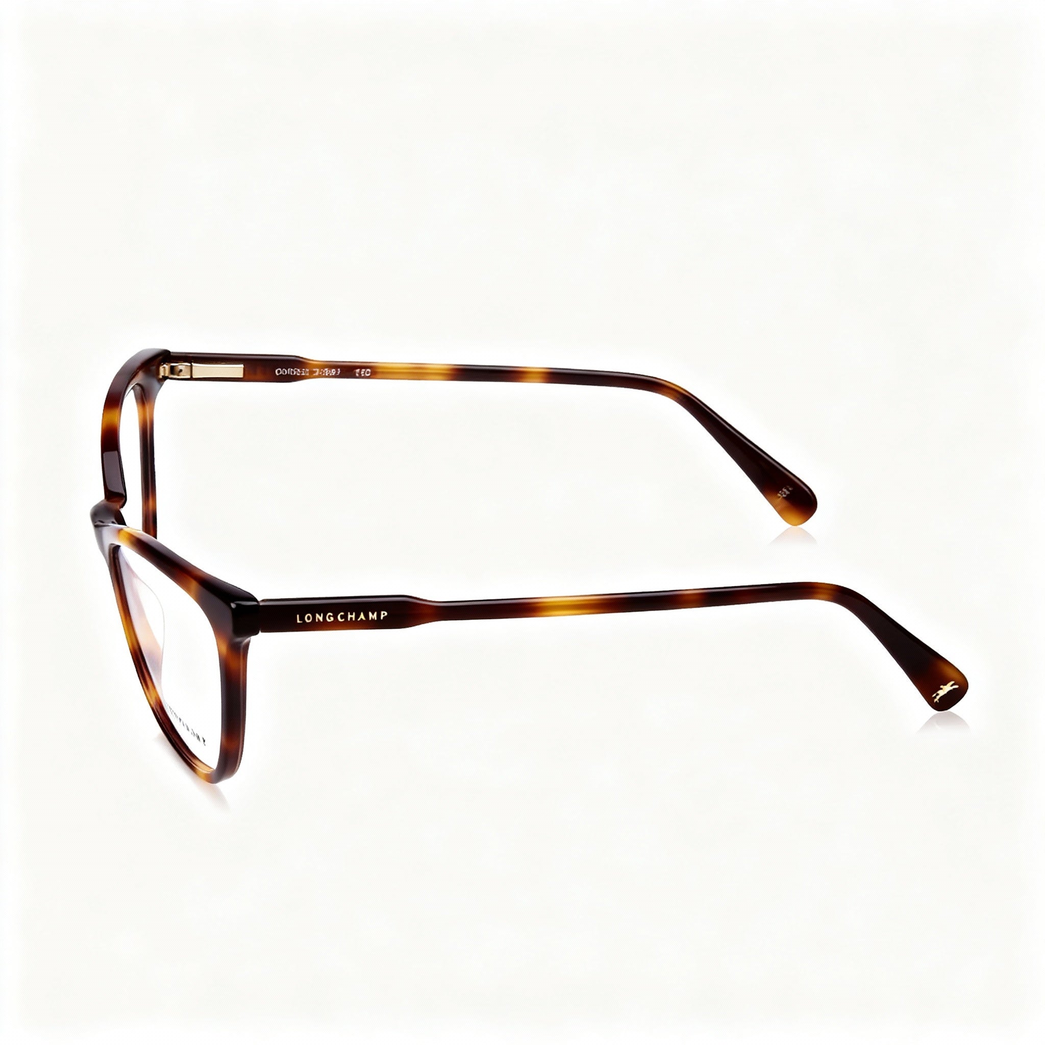 Longchamp Modern Women's Cat Eye Acetate Full Rim Eyeglasses Havana Frame Clear Non-Polarized Lens 54mm