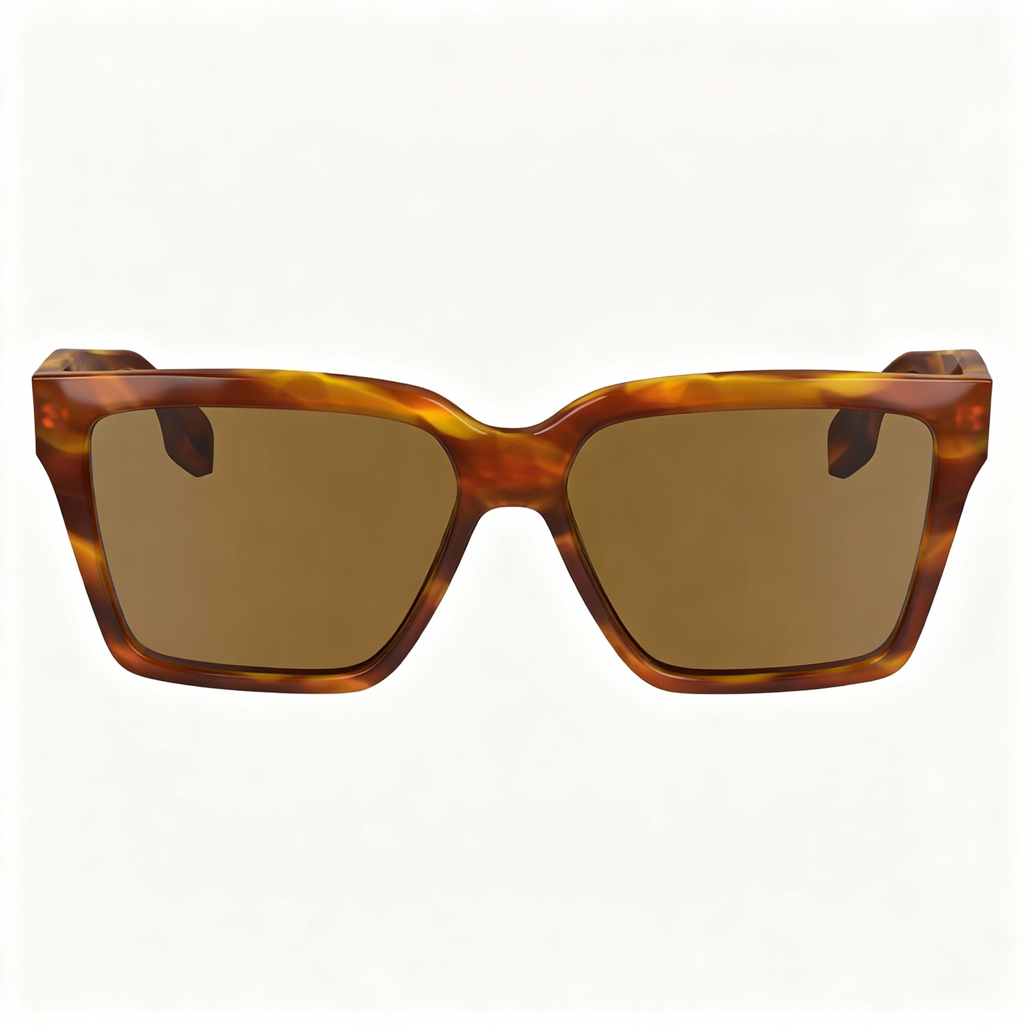 Victoria Beckham Vb672s Women's Square Striped Blonde Havana Non-Polarized Sunglasses