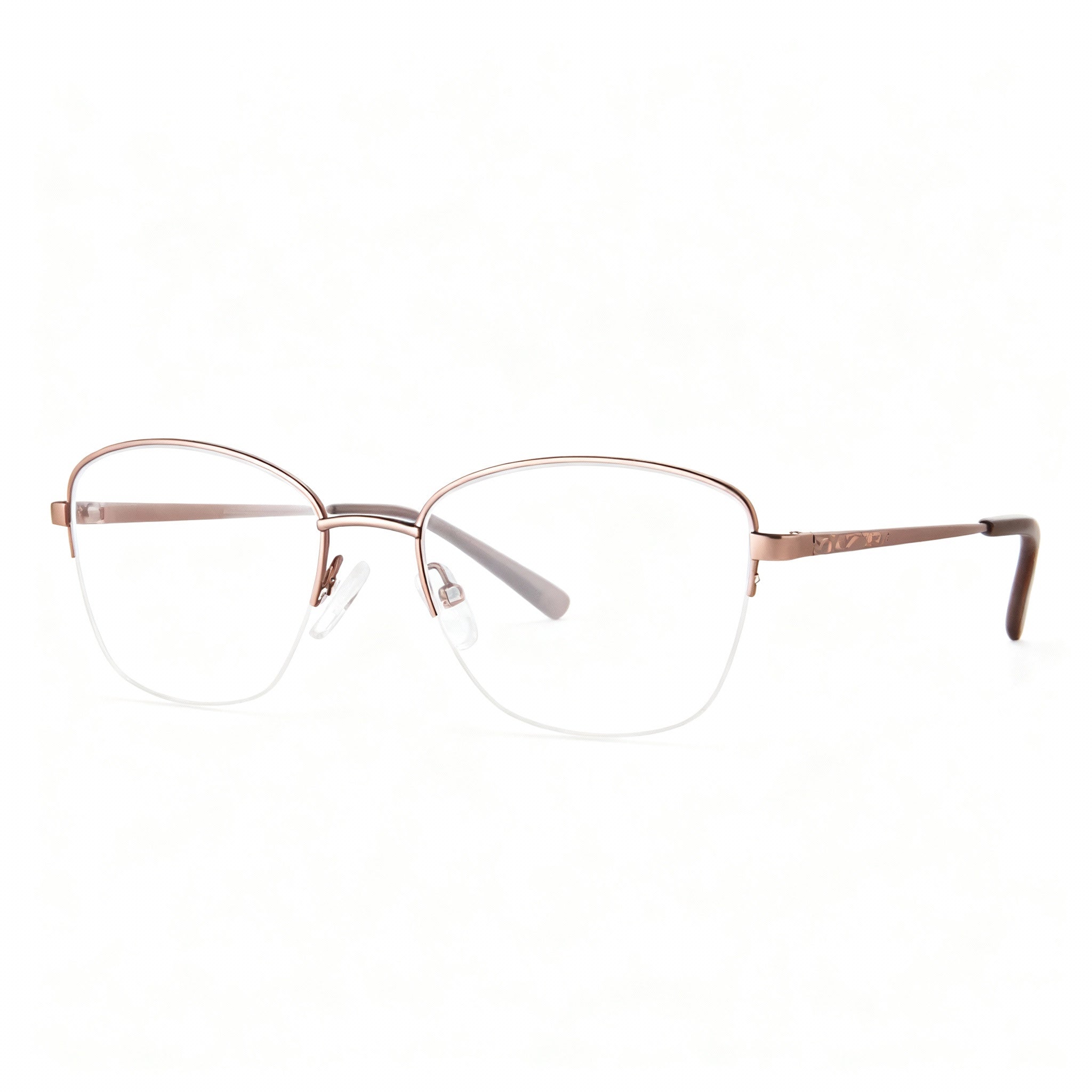 Adensco Men's Rectangular Optical Eyeglasses with Burgundy Metal and Plastic Frame Construction