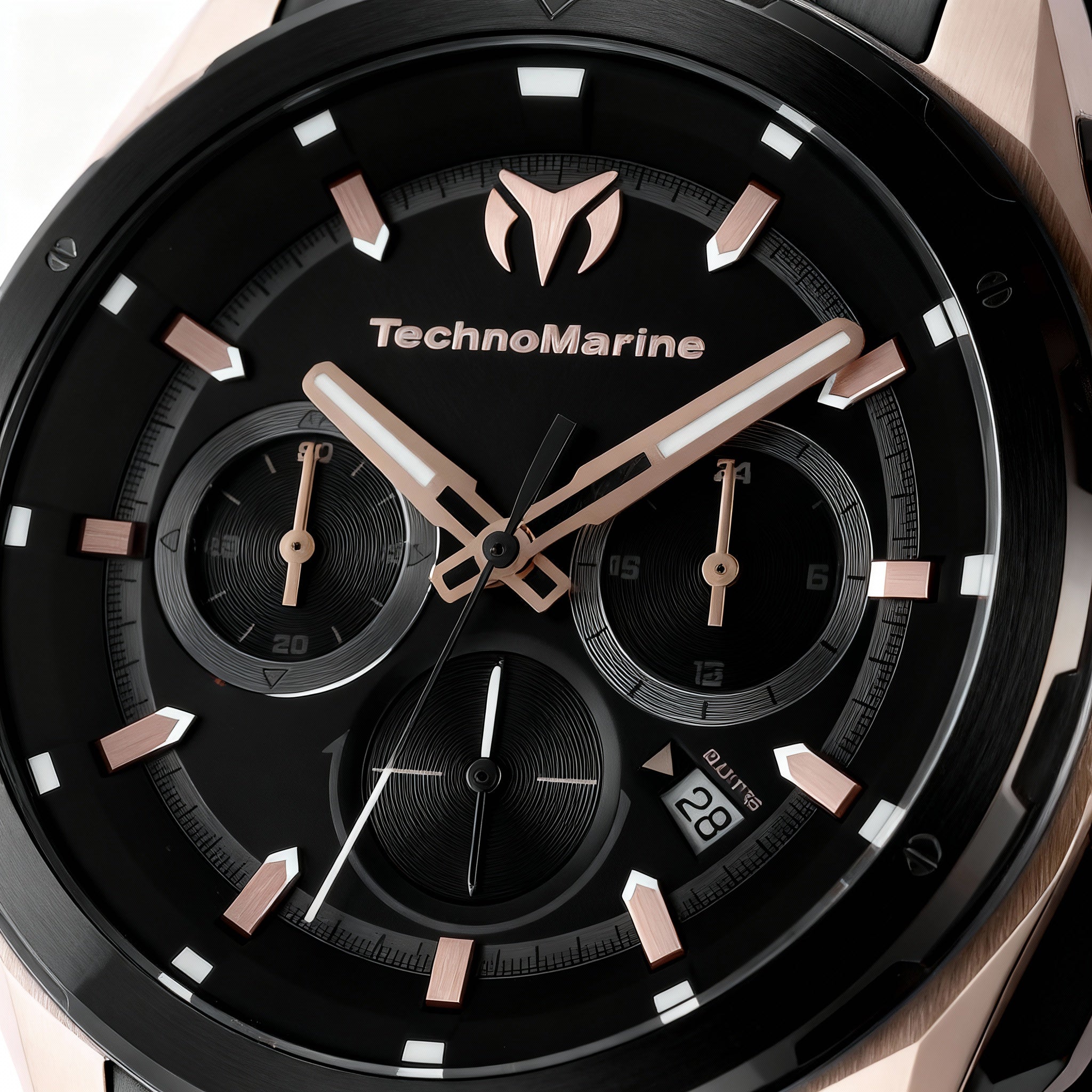 TechnoMarine OCEAN - NOMAD TM-318092 Men's Rose-gold Stainless Steel Black Dial Quartz Watch 43mm