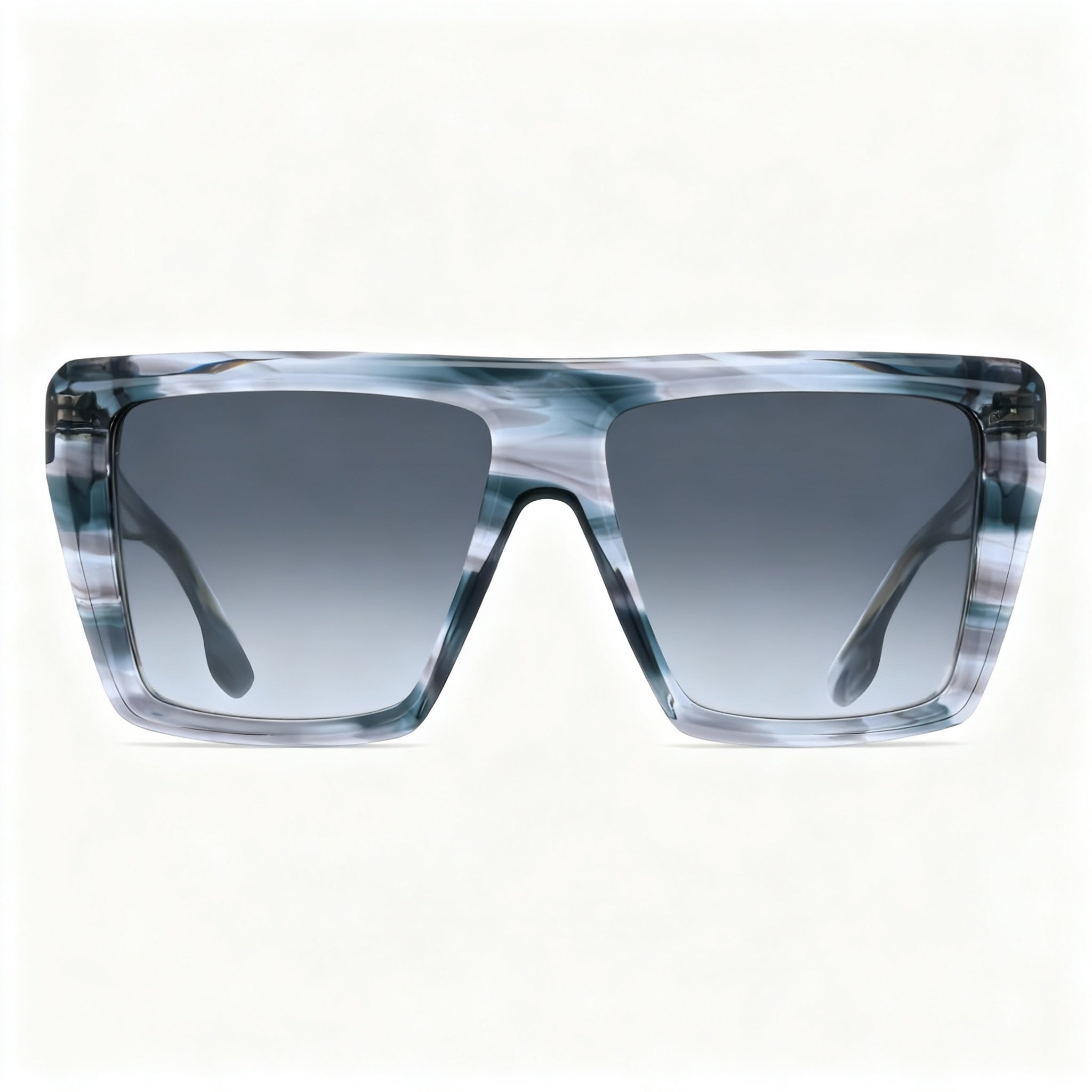 Victoria Beckham VB686S Women's Grey Horn Rectangular Acetate Sunglasses 56-15-145