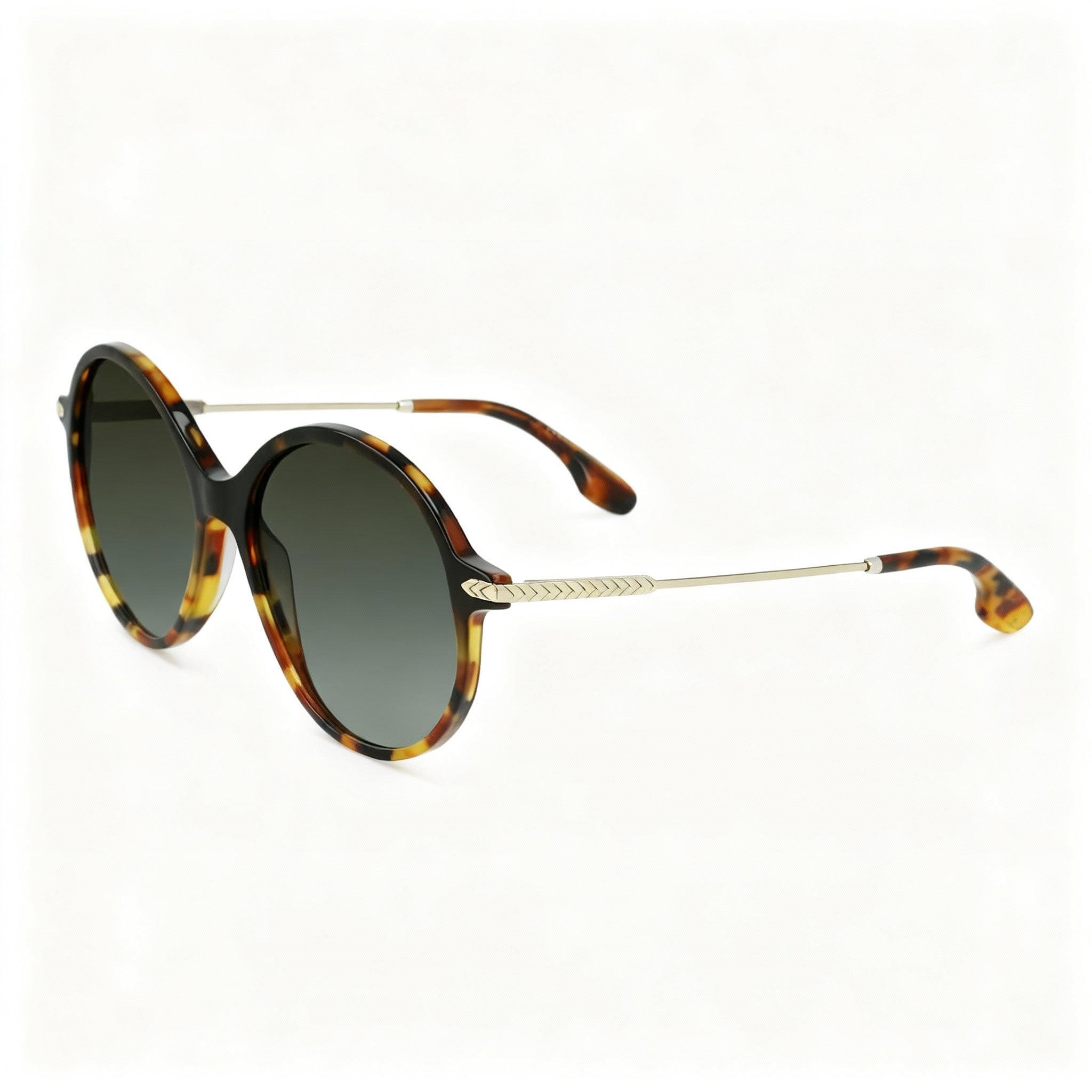 Victoria Beckham Classic Unisex Acetate Sunglasses Dark Havana Fade Frame Green Lenses UV Protection 58mm