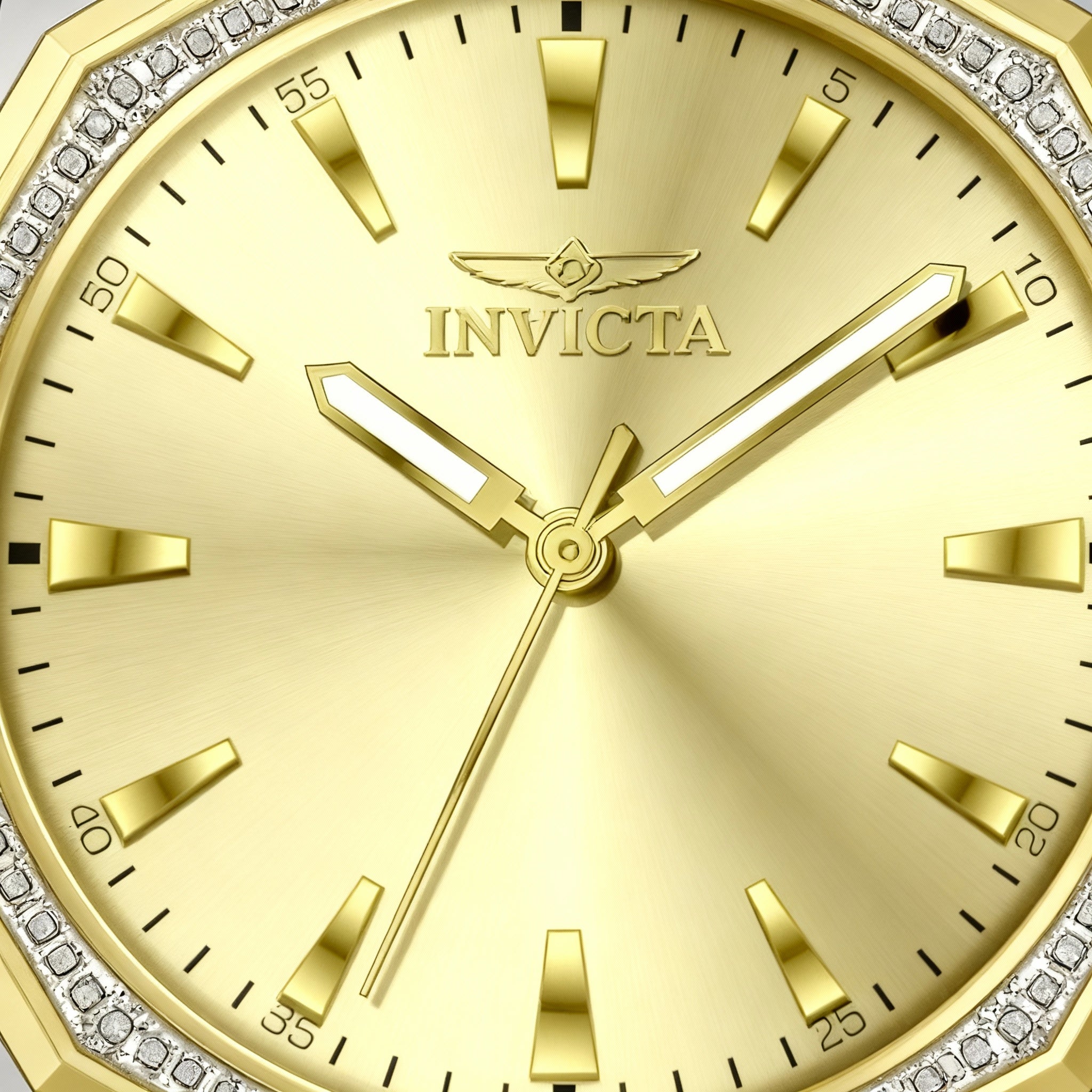 Invicta Speedway 49106 Men's Quartz Watch, Silver-Tone Stainless Steel Bracelet, Gold Dial, 42mm Case