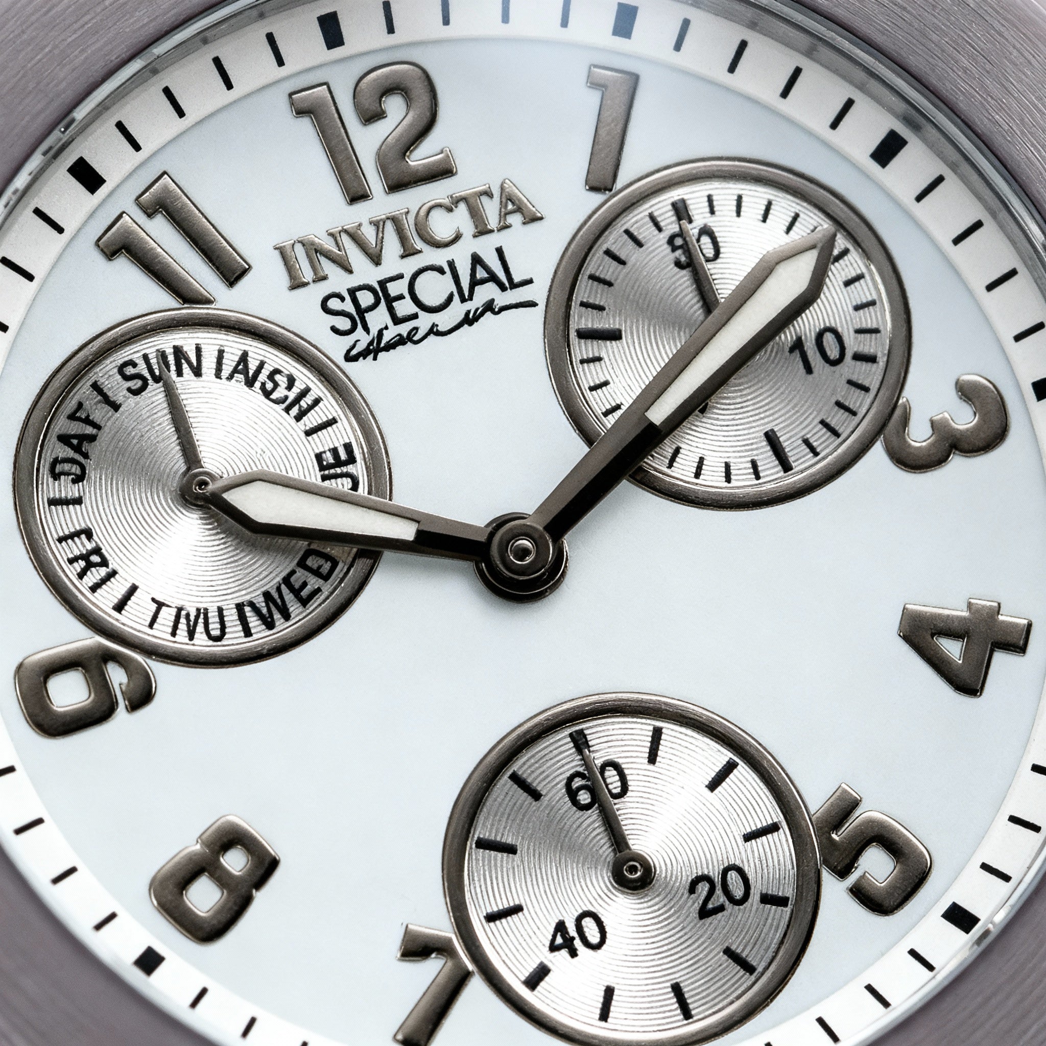 Invicta Angel Bracelet Women's Beige Silicone Stainless Steel Glow In The Dark Watch, 38mm