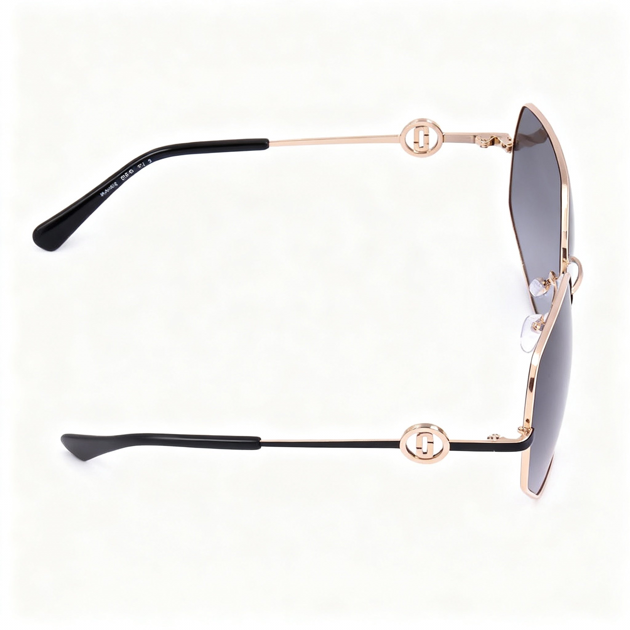 Marc Jacobs MARC 730/S Women's Casual Metal Gold Black Dark Grey Shaded Non-Polarized Sunglasses 59mm