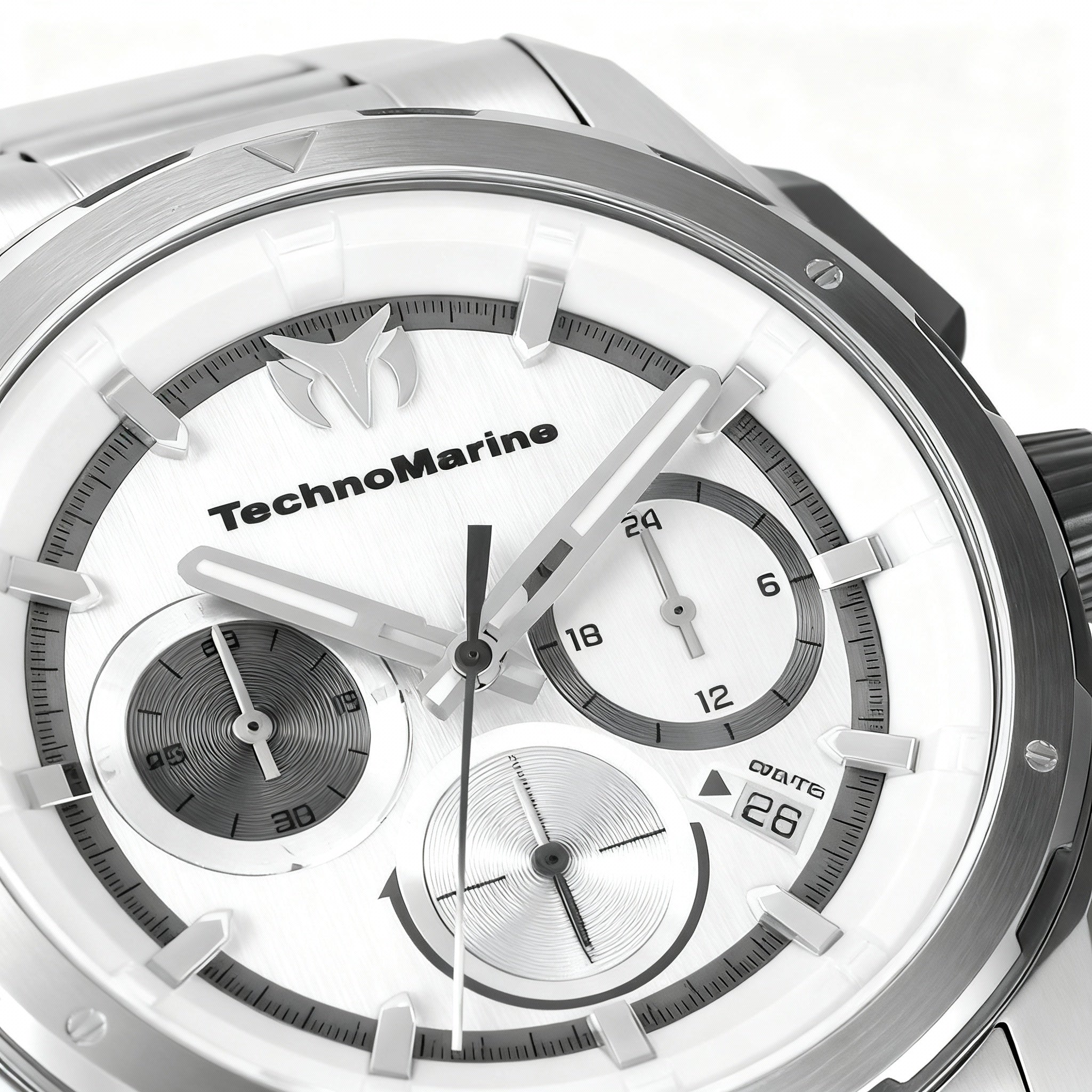 TechnoMarine OCEAN - NOMAD TM-318091 Unisex Silver Stainless Steel Bracelet Quartz Watch 43mm