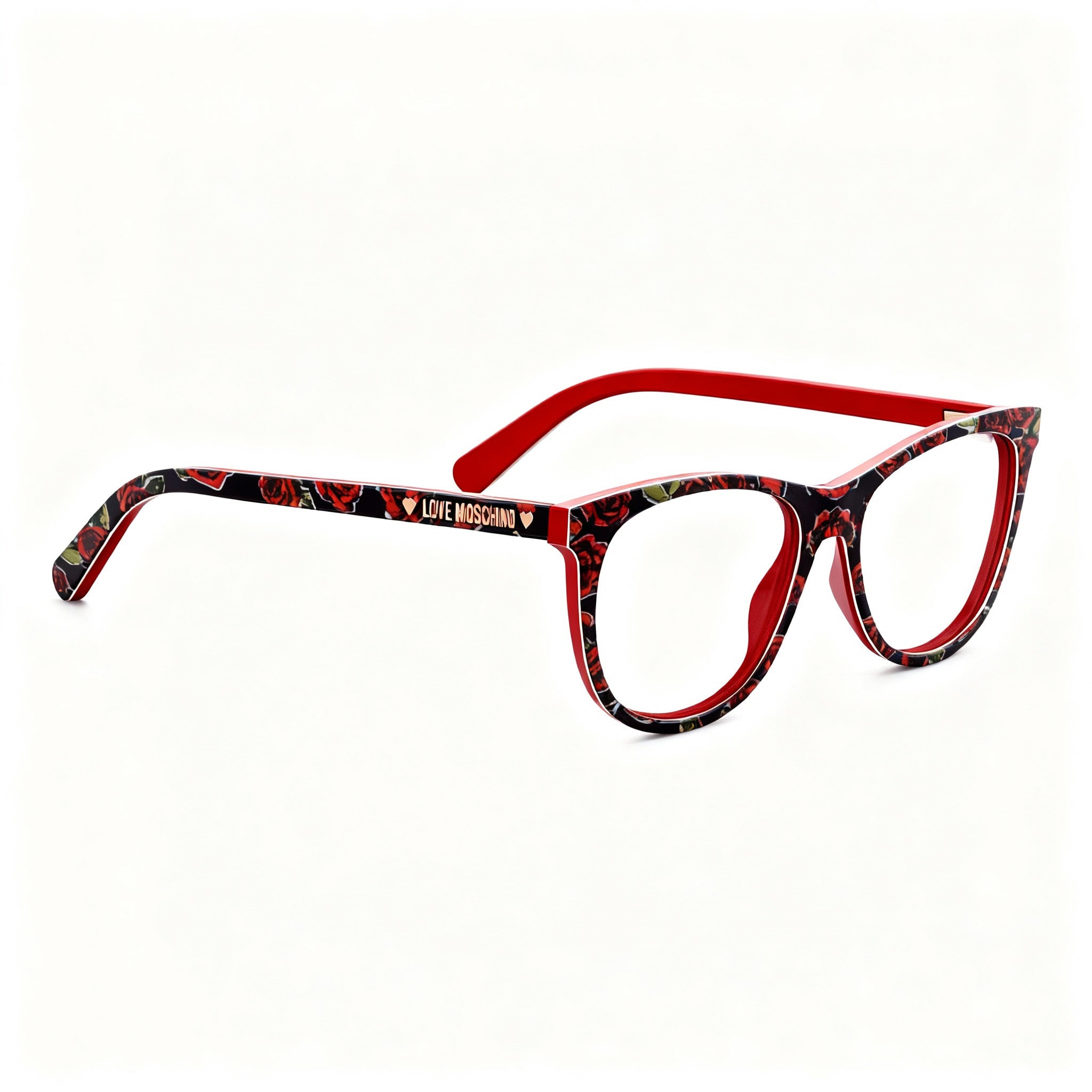 Love Moschino Mol524 Women's Bold Vibrant Red Pattern Acetate Non-Polarized Polycarbonate Sunglasses 53mm