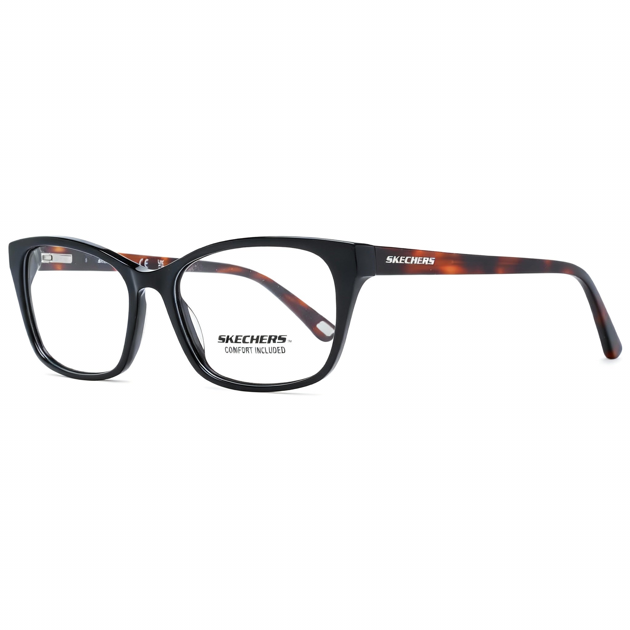 Skechers Women's SE2210 Contemporary Plastic Eyeglasses Shiny Black 53-16-140