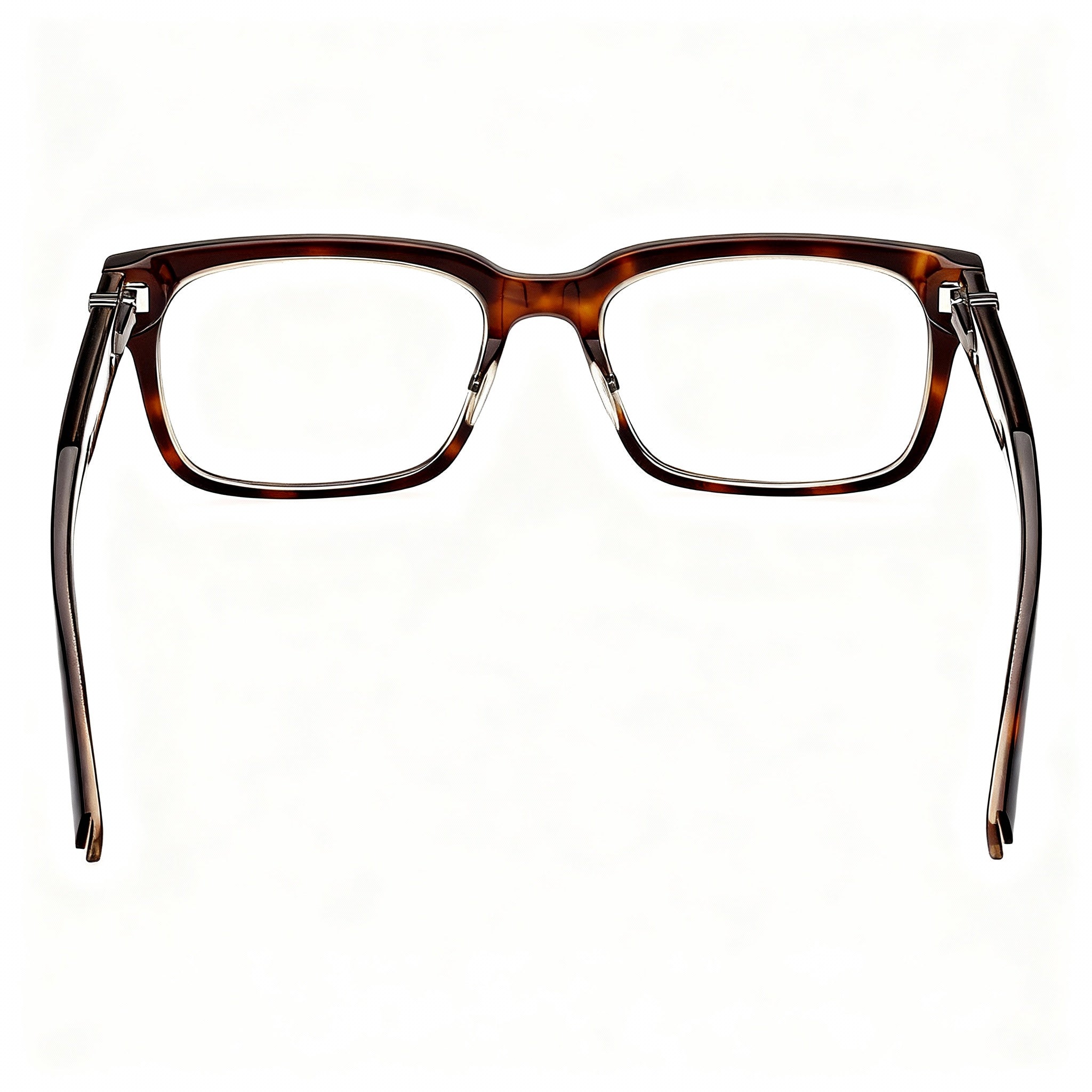 GUESS Modern Women's Dark Havana Plastic Eyeglasses with Non Polarized Clear Polycarbonate Lenses 54-17-150