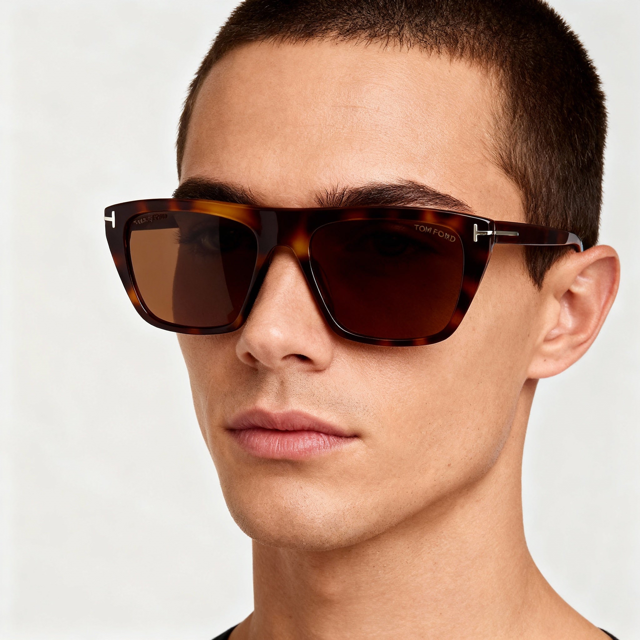 Tom Ford Classic Unisex Polarized Sunglasses with Blonde Havana Brown Frame and Smoke Lenses 56mm