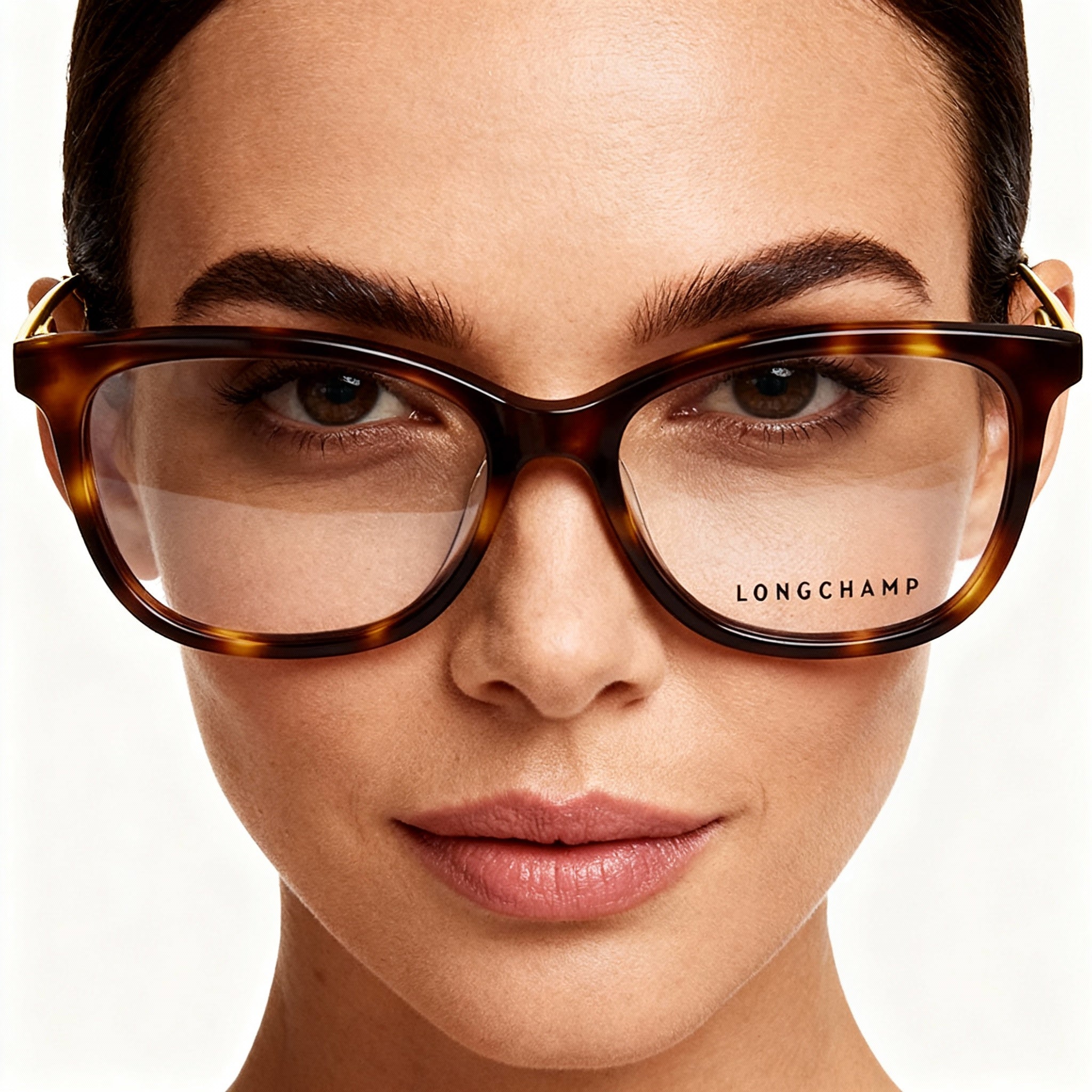 Longchamp LO2675 Women's Warm Havana Frame Acetate Rectangular Full Rim Eyeglasses 54mm